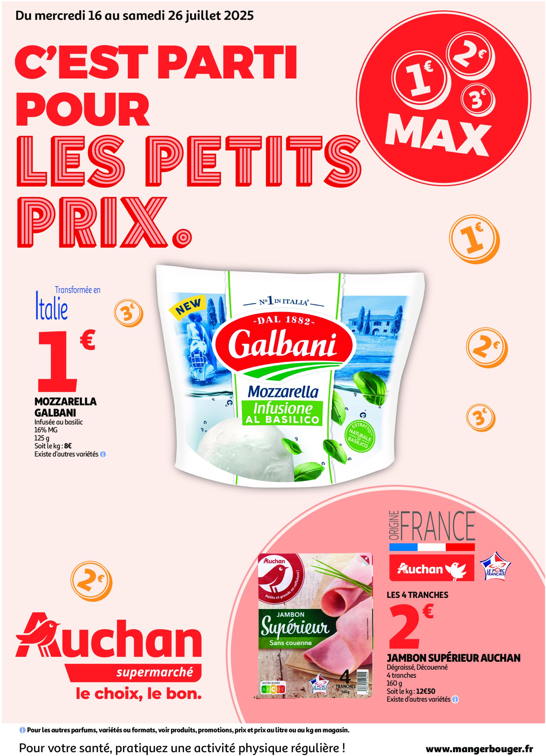 auchan - Catalogue Auchan supermarché - C'est parti pour une année moins chère dans votre super valable du 16/07 au 26/07