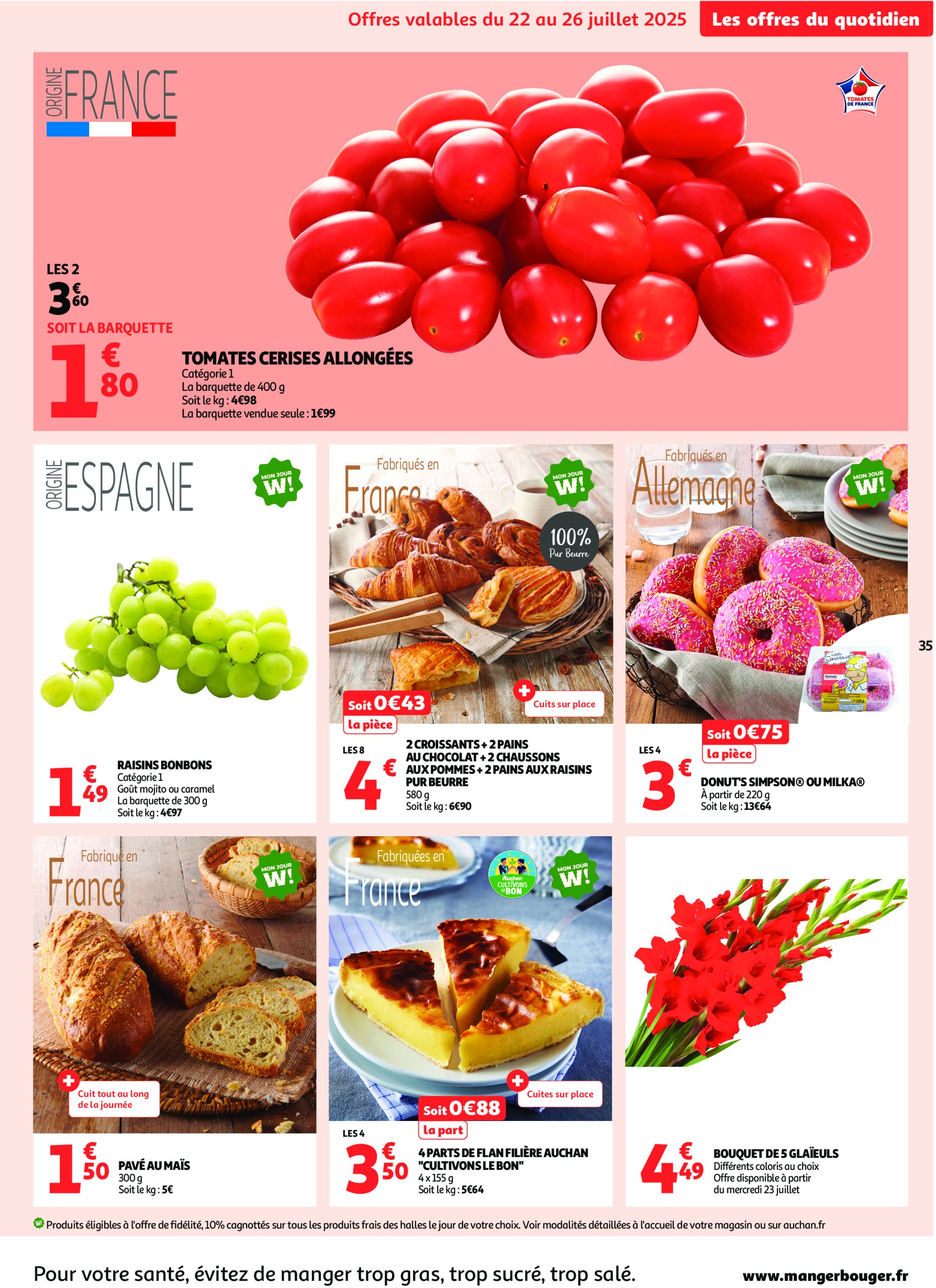 auchan - Catalogue Auchan - En gros, vous êtes toujours gagnant valable du 22/07 au 03/08 - page: 35