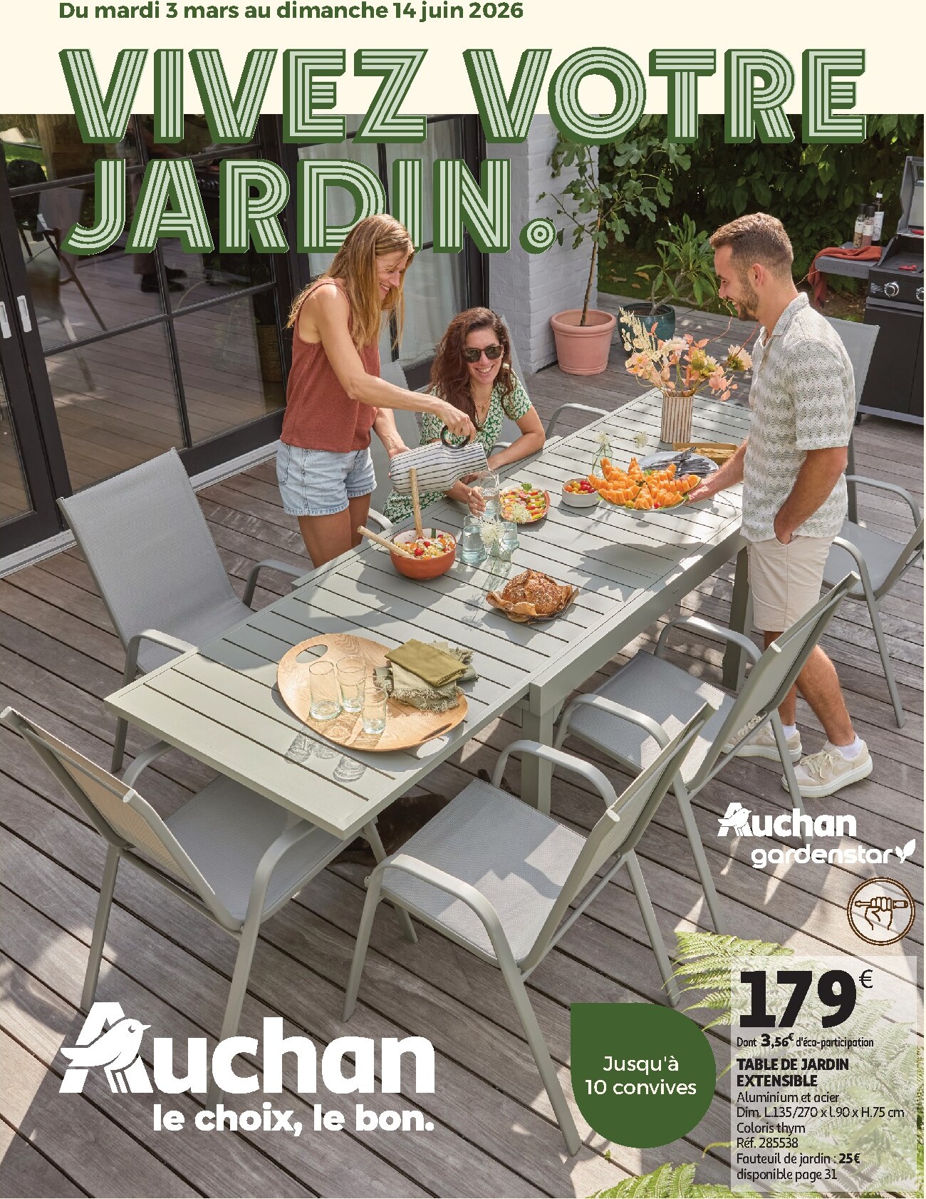 auchan - Catalogue Auchan - Jardinage, meubles jardin valable du 03/03/2026 au 14/06/2026