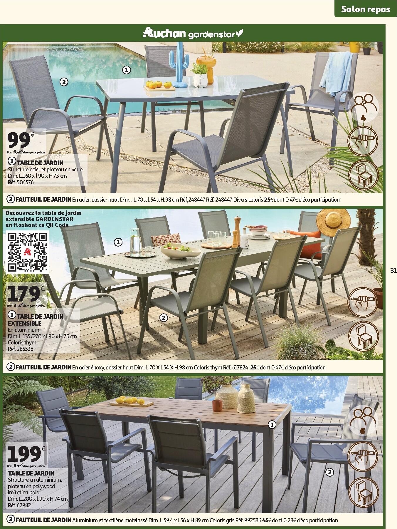 auchan - Catalogue Auchan - Jardinage, meubles jardin valable du 03/03/2026 au 14/06/2026 - page: 31