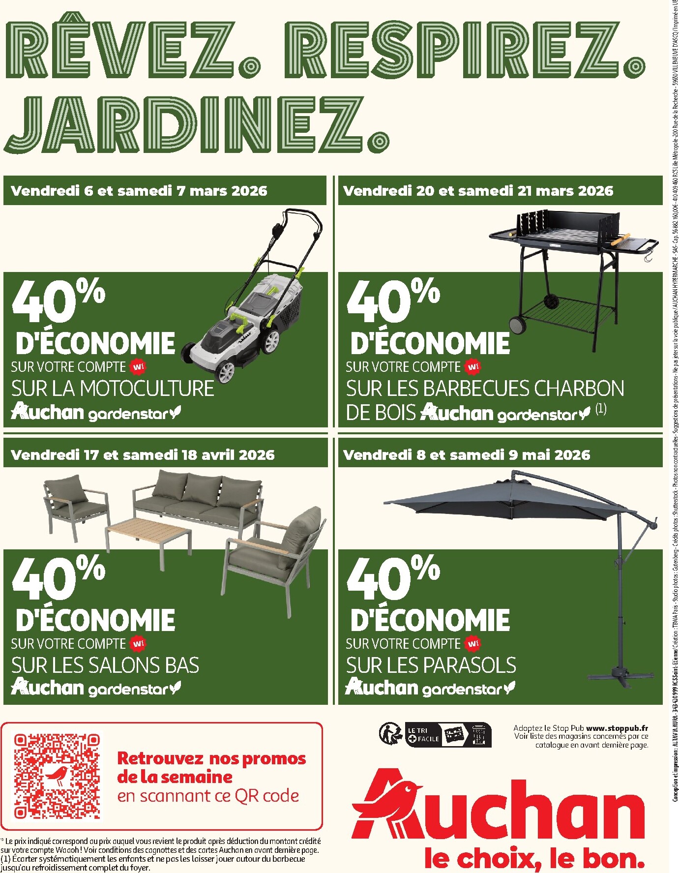 auchan - Catalogue Auchan - Jardinage, meubles jardin valable du 03/03/2026 au 14/06/2026 - page: 40