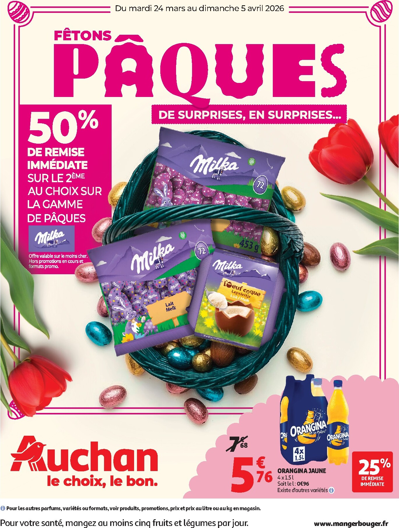 auchan - Catalogue Auchan - Chocolat Pâques valable du 24/03/2026 au 05/04/2026