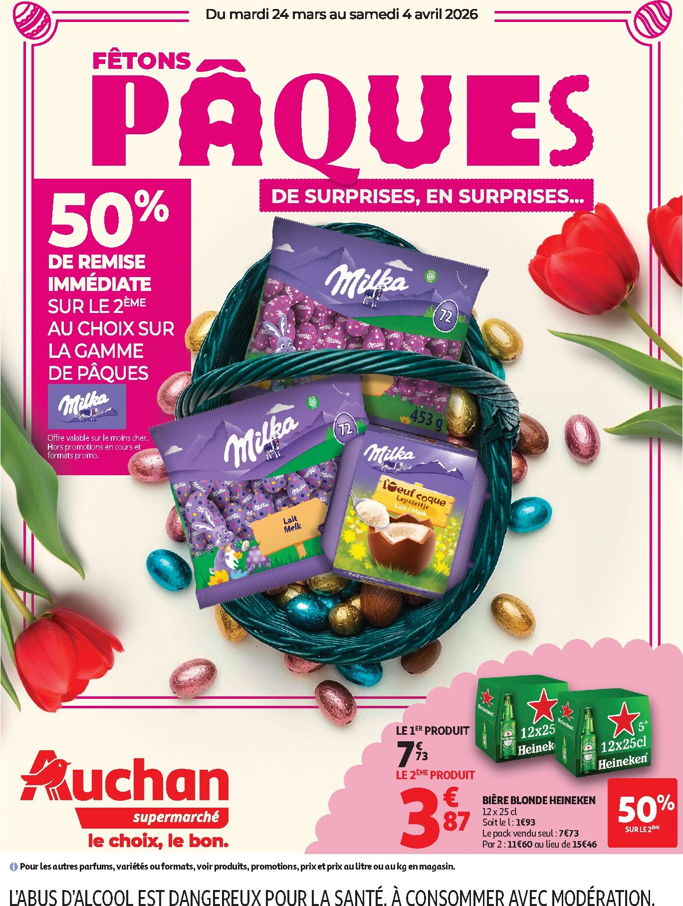 auchan - Catalogue Auchan Supermarché - Chocolats Pâques valable du 24/03/2026 au 04/04/2026