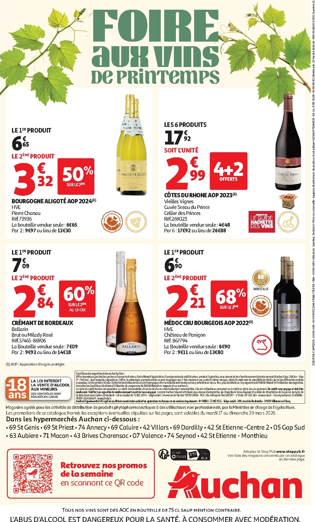 auchan - Catalogue Auchan - Foire aux vins valable du 17/03/2026 au 29/03/2026 - page: 36