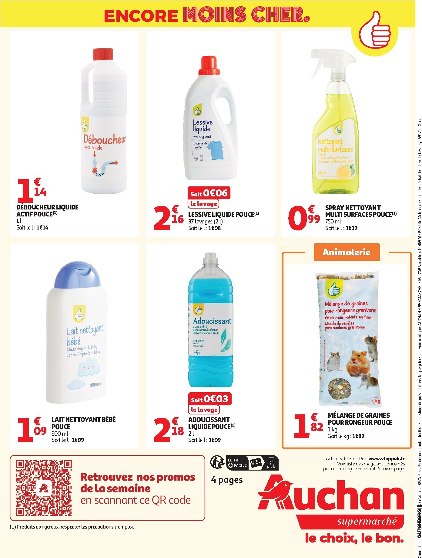 auchan - Catalogue Auchan Supermarché - Marque Pouce valable du 17/03/2026 au 28/03/2026 - page: 4