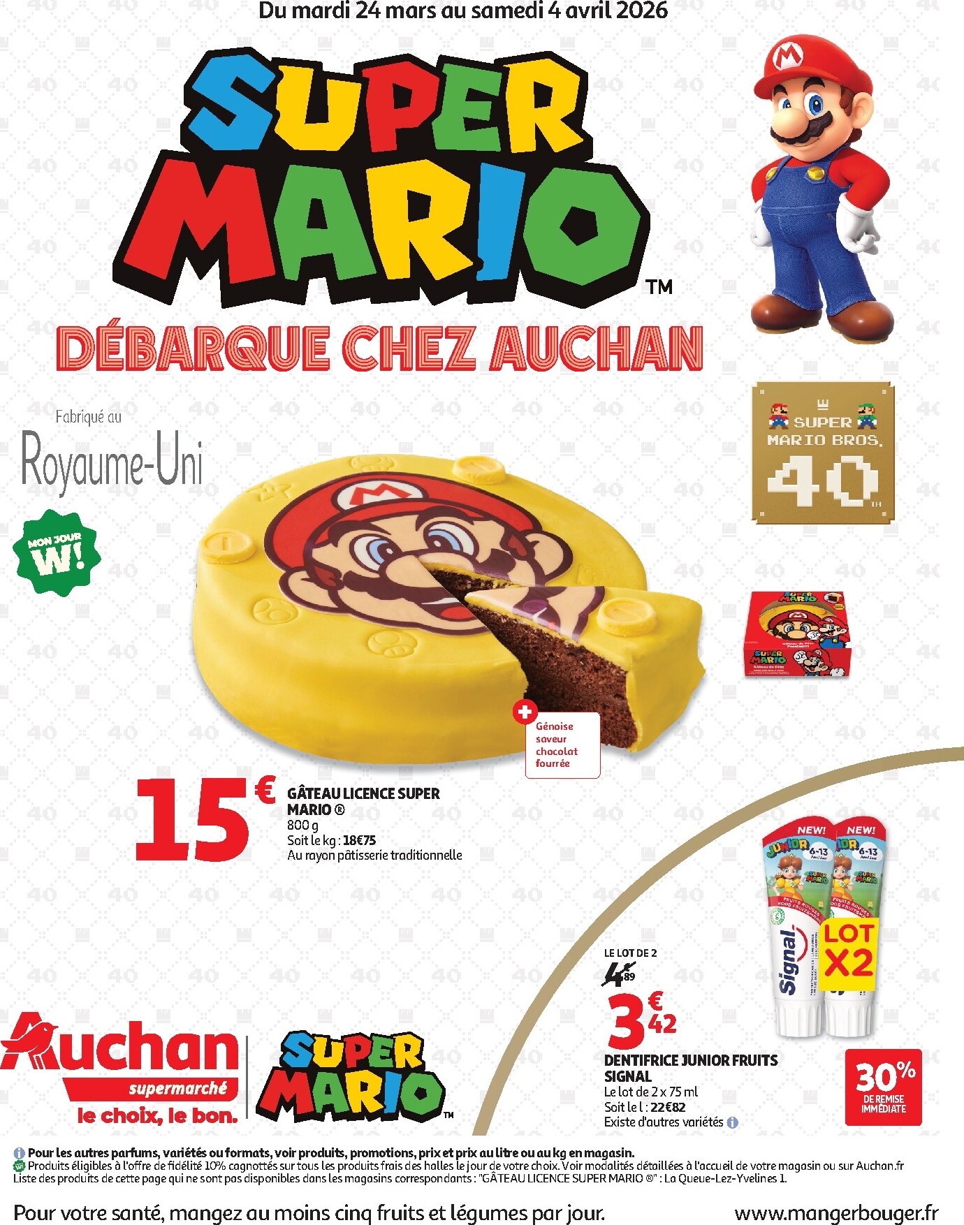 auchan - Catalogue Auchan Supermarché - Super Mario Bros valable du 24/03/2026 au 04/04/2026 - page: 1