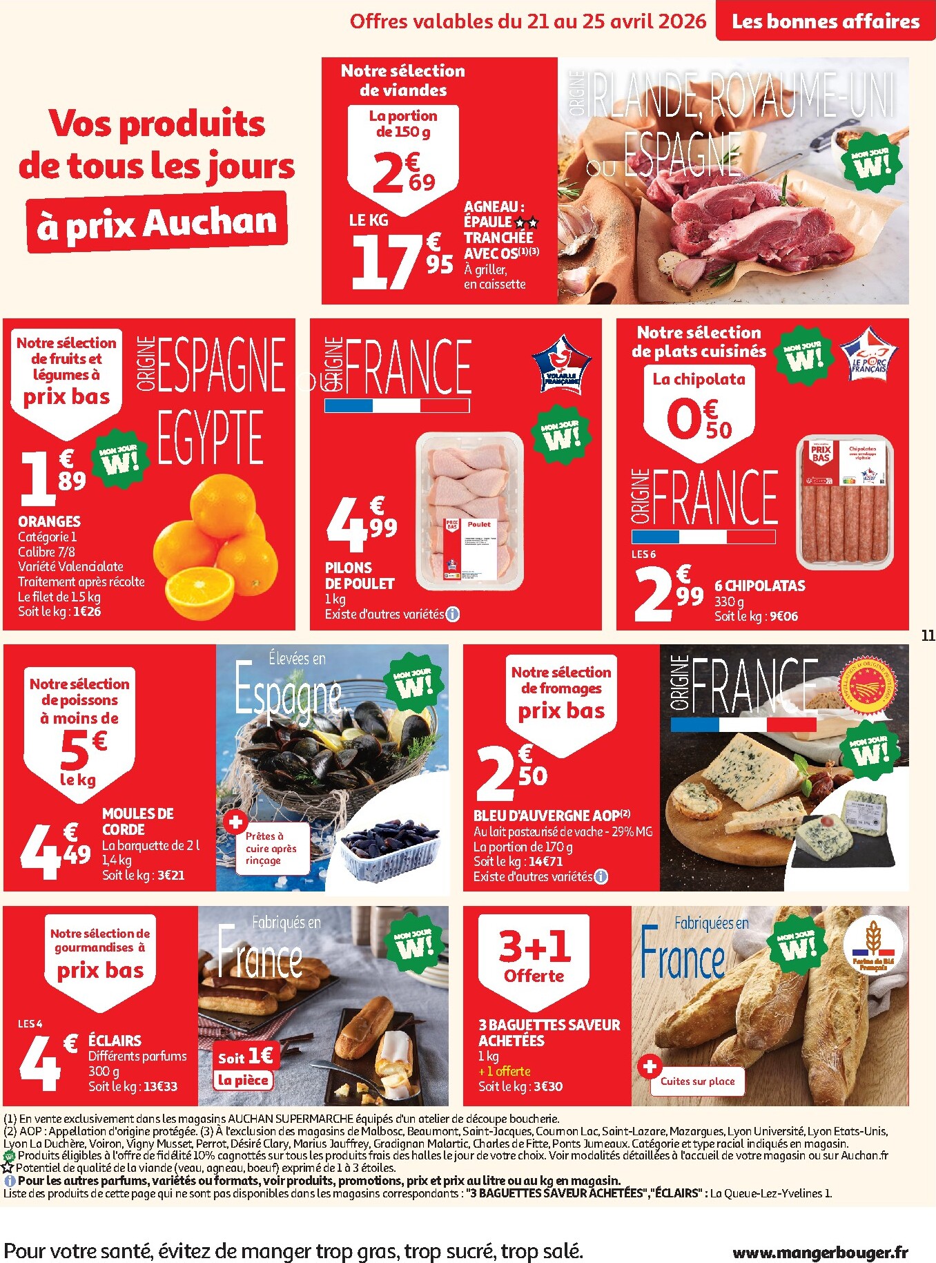 auchan - Current Auchan Supermarché - 25 jours leaflet valid from du mardi 21/04/2026 to du samedi 02/05/2026 - page: 11