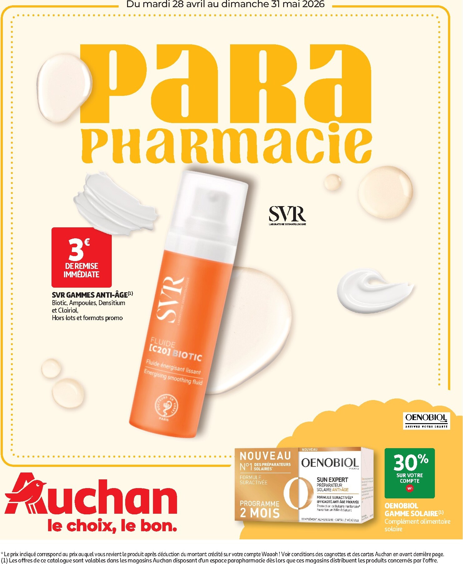auchan - Flyer Auchan - Parapharmacie, beauté pour la semaine prochaine du du mardi 28/04/2026 au du dimanche 31/05/2026