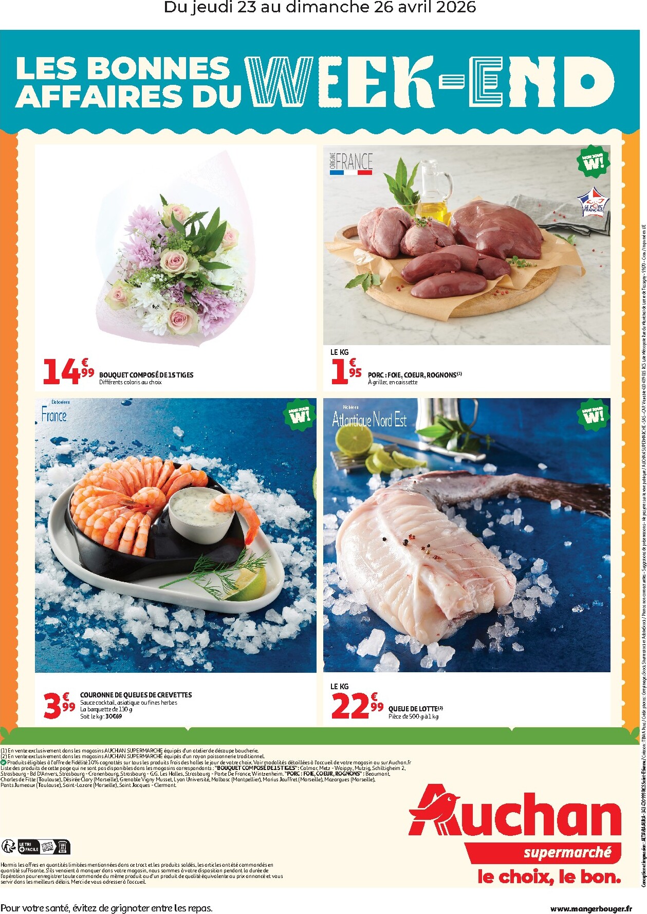 auchan - Current Auchan Supermarché - Les bons plans du week-end leaflet valid from de jeudi 23/04/2026 to du dimanche 26/04/2026 - page: 2