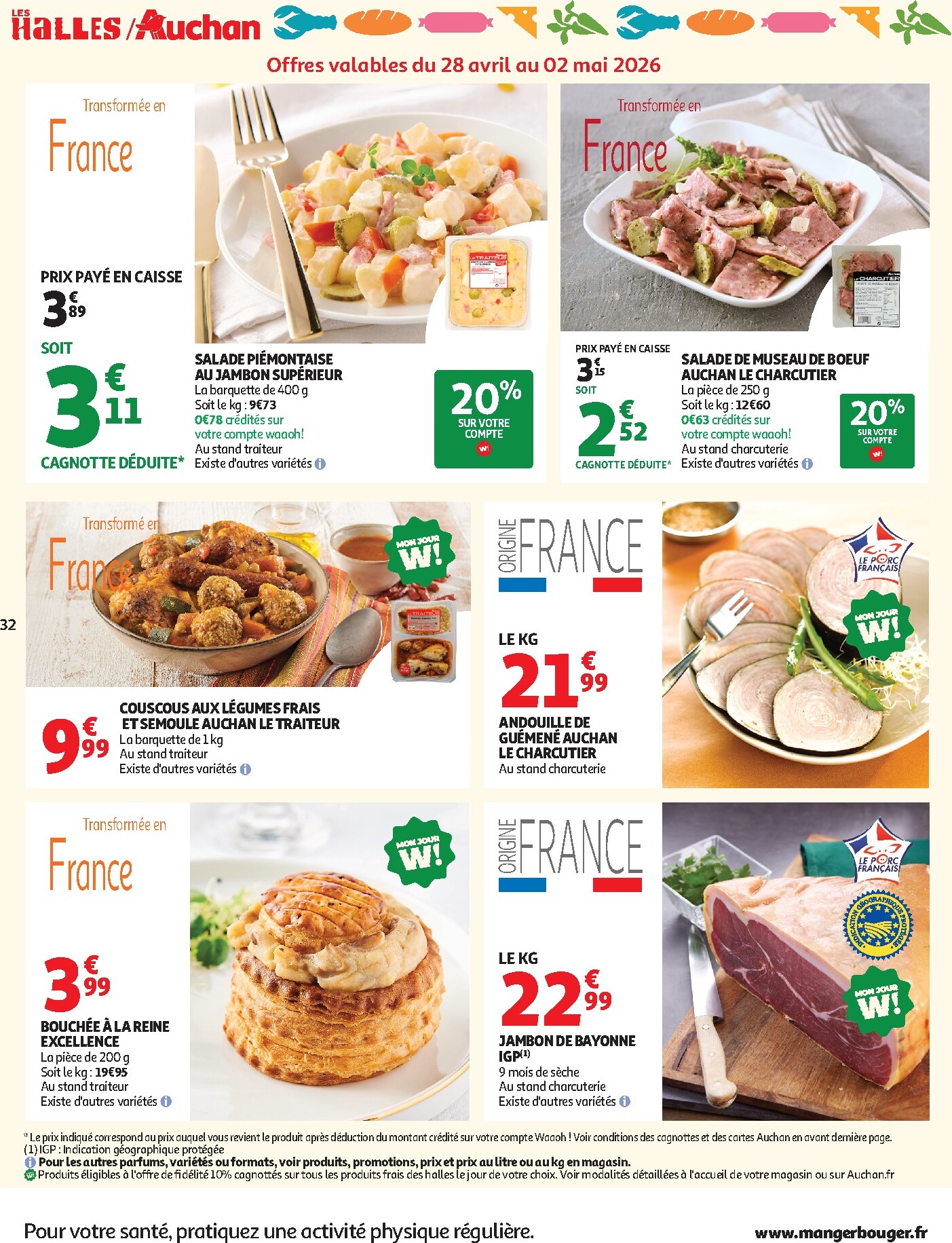 auchan - Flyer Auchan - 25 jours pour la semaine prochaine du du mardi 28/04/2026 au du dimanche 10/05/2026 - page: 32