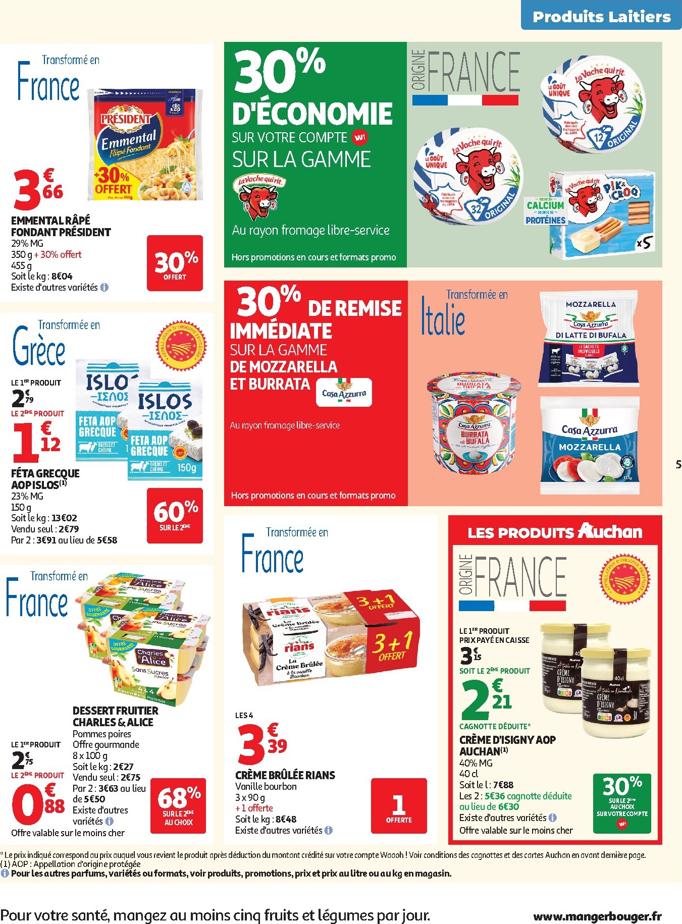 auchan - Flyer Auchan - Produits laitiers pour la semaine prochaine du du mardi 05/05/2026 au du dimanche 17/05/2026 - page: 5