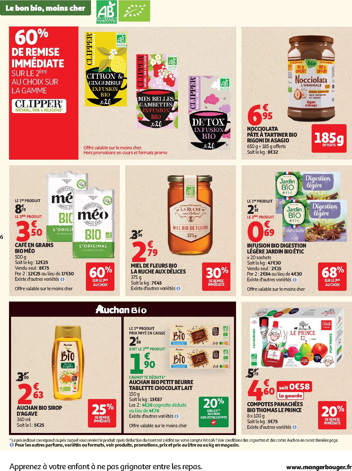 auchan - Flyer Auchan Supermarché - Sélection bio pour la semaine prochaine du du mardi 05/05/2026 au du samedi 16/05/2026 - page: 6