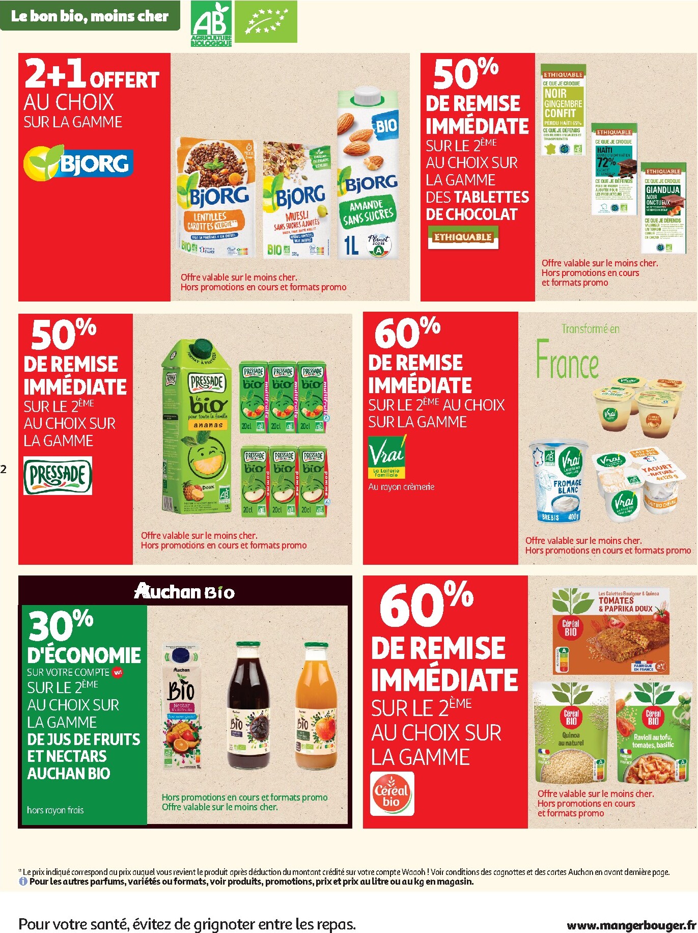 auchan - Flyer Auchan Supermarché - Sélection bio pour la semaine prochaine du du mardi 05/05/2026 au du samedi 16/05/2026 - page: 2