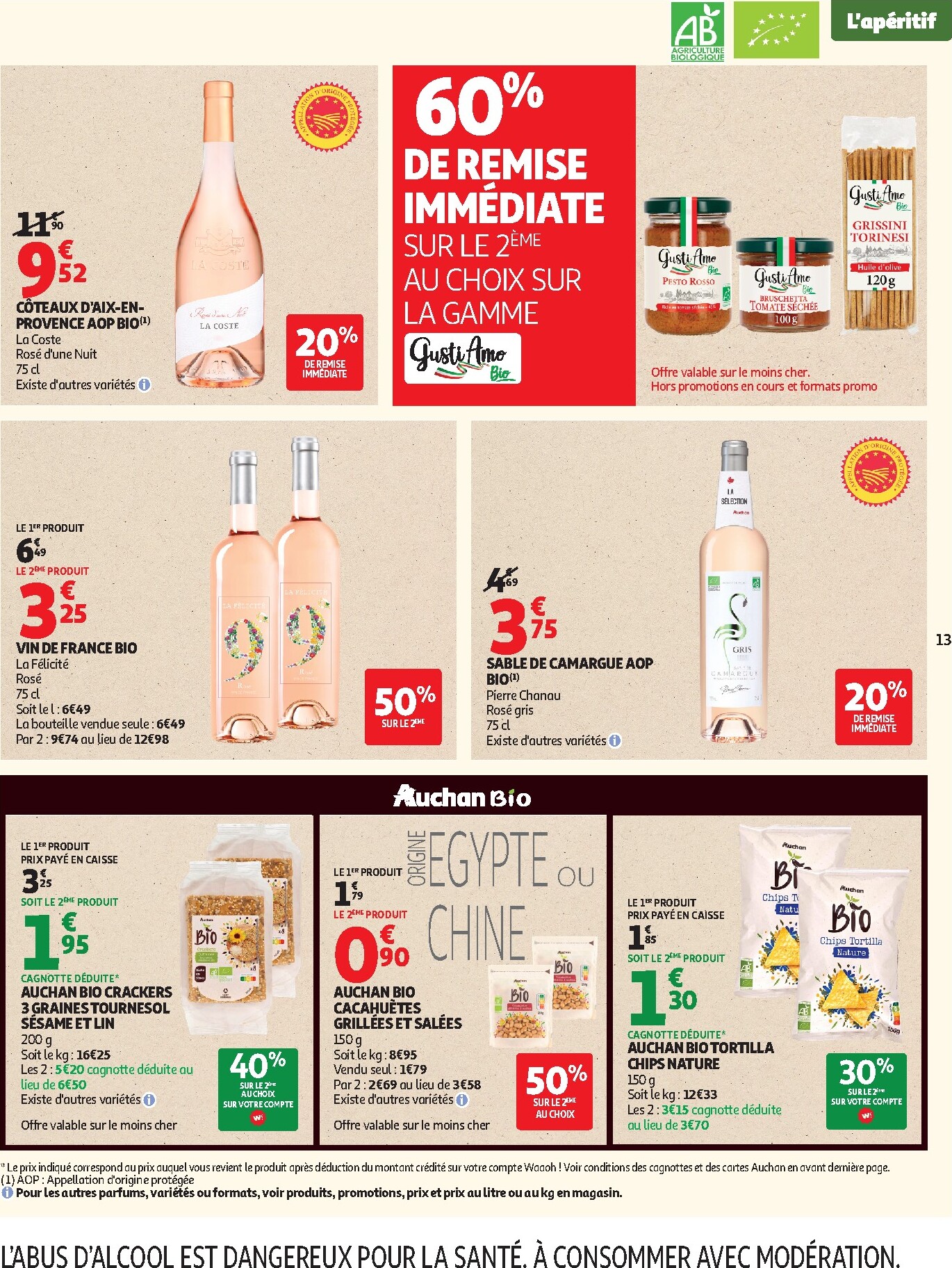 auchan - Flyer Auchan - Sélection bio pour la semaine prochaine du du mardi 05/05/2026 au du dimanche 17/05/2026 - page: 13