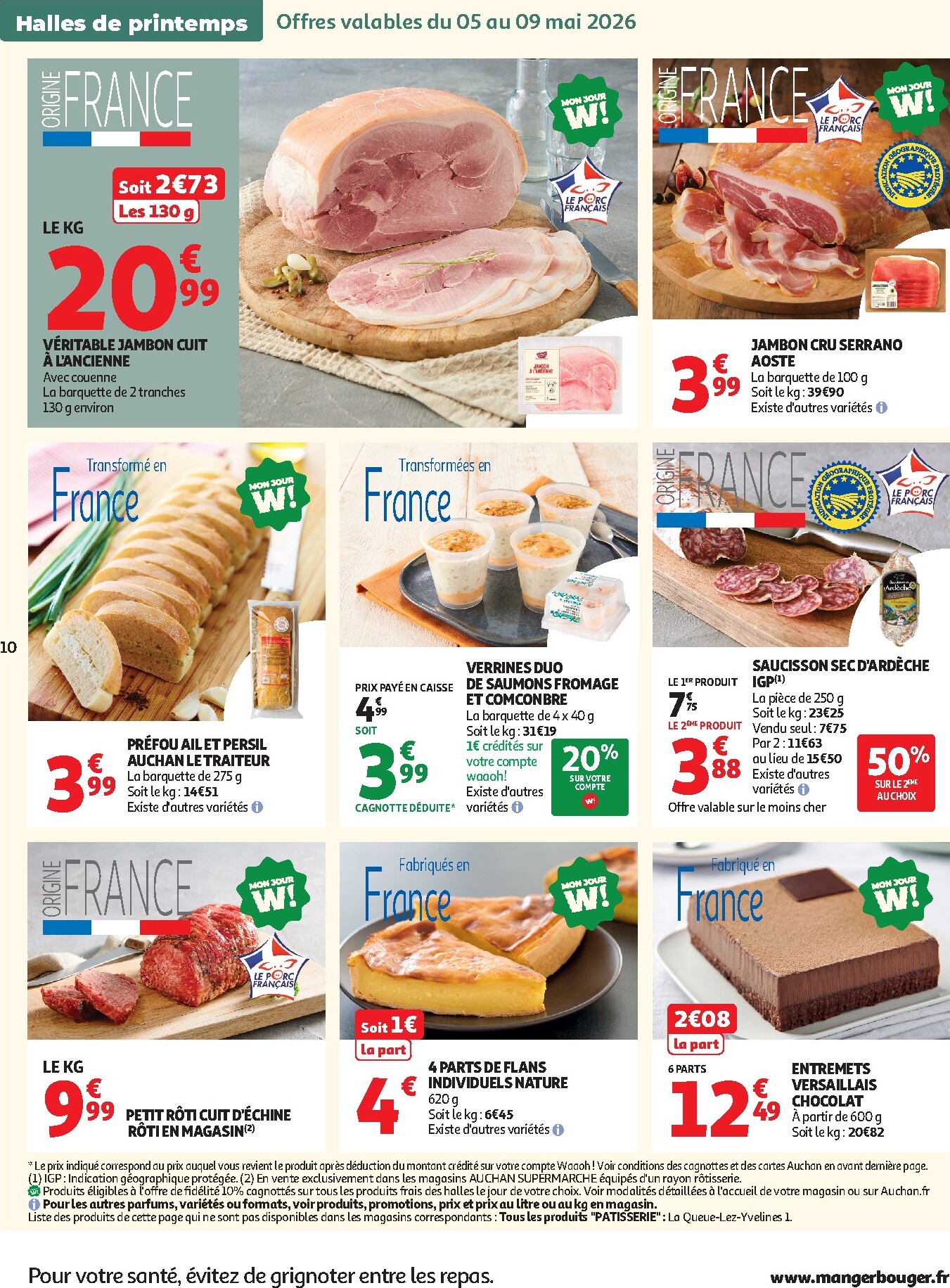 auchan - Flyer Auchan Supermarché - Produits laitiers pour la semaine prochaine du du mardi 05/05/2026 au du samedi 16/05/2026 - page: 10