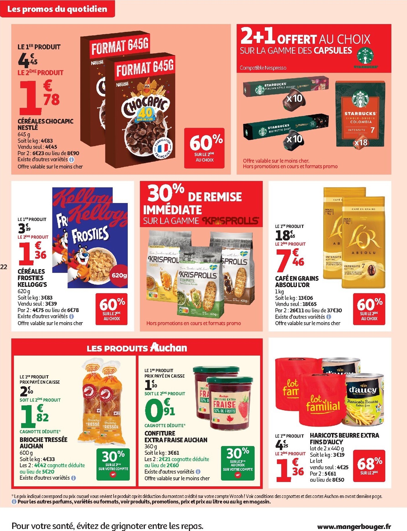 auchan - Flyer Auchan Supermarché - Produits laitiers pour la semaine prochaine du du mardi 05/05/2026 au du samedi 16/05/2026 - page: 22