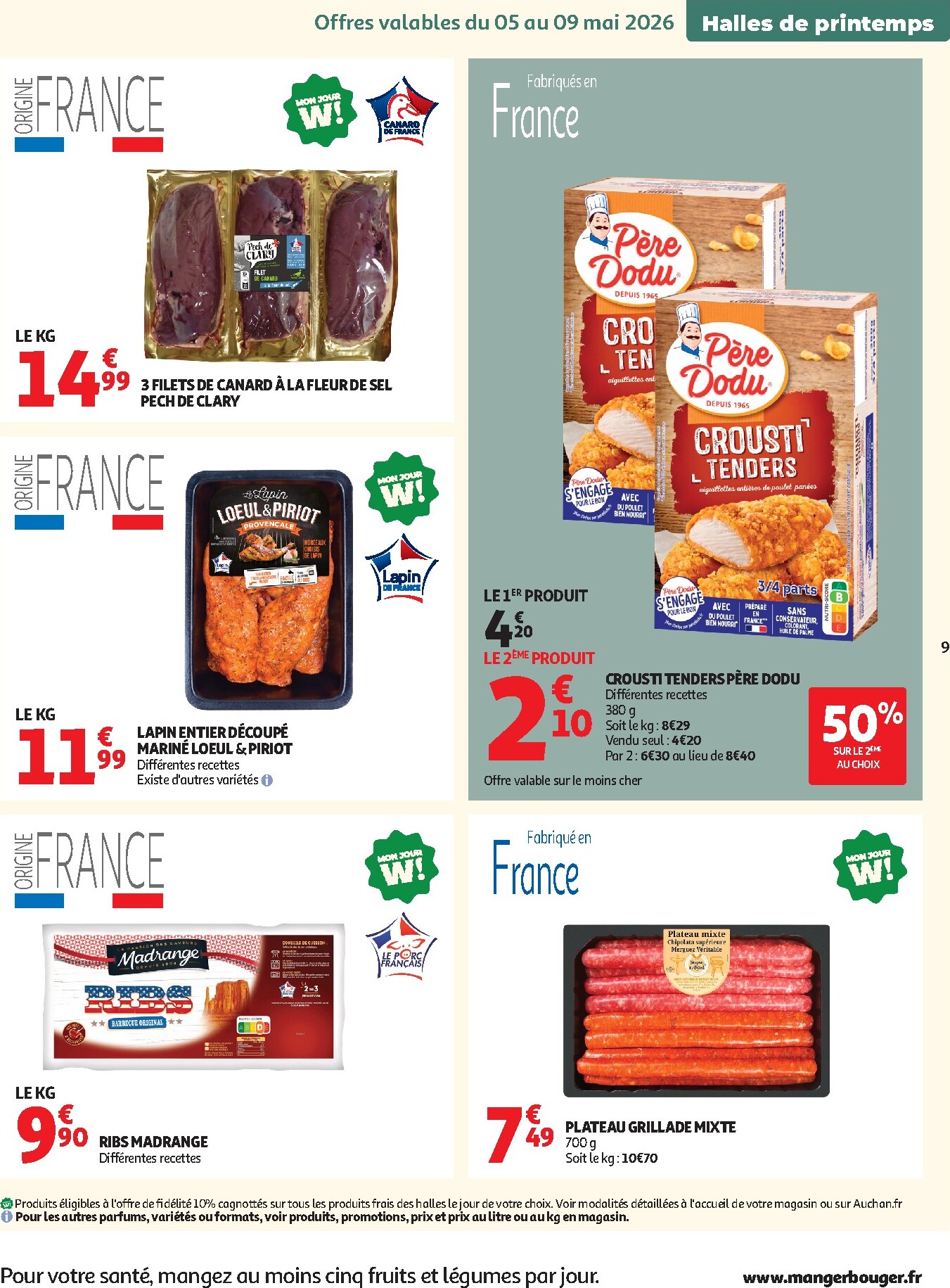 auchan - Flyer Auchan Supermarché - Produits laitiers pour la semaine prochaine du du mardi 05/05/2026 au du samedi 16/05/2026 - page: 9