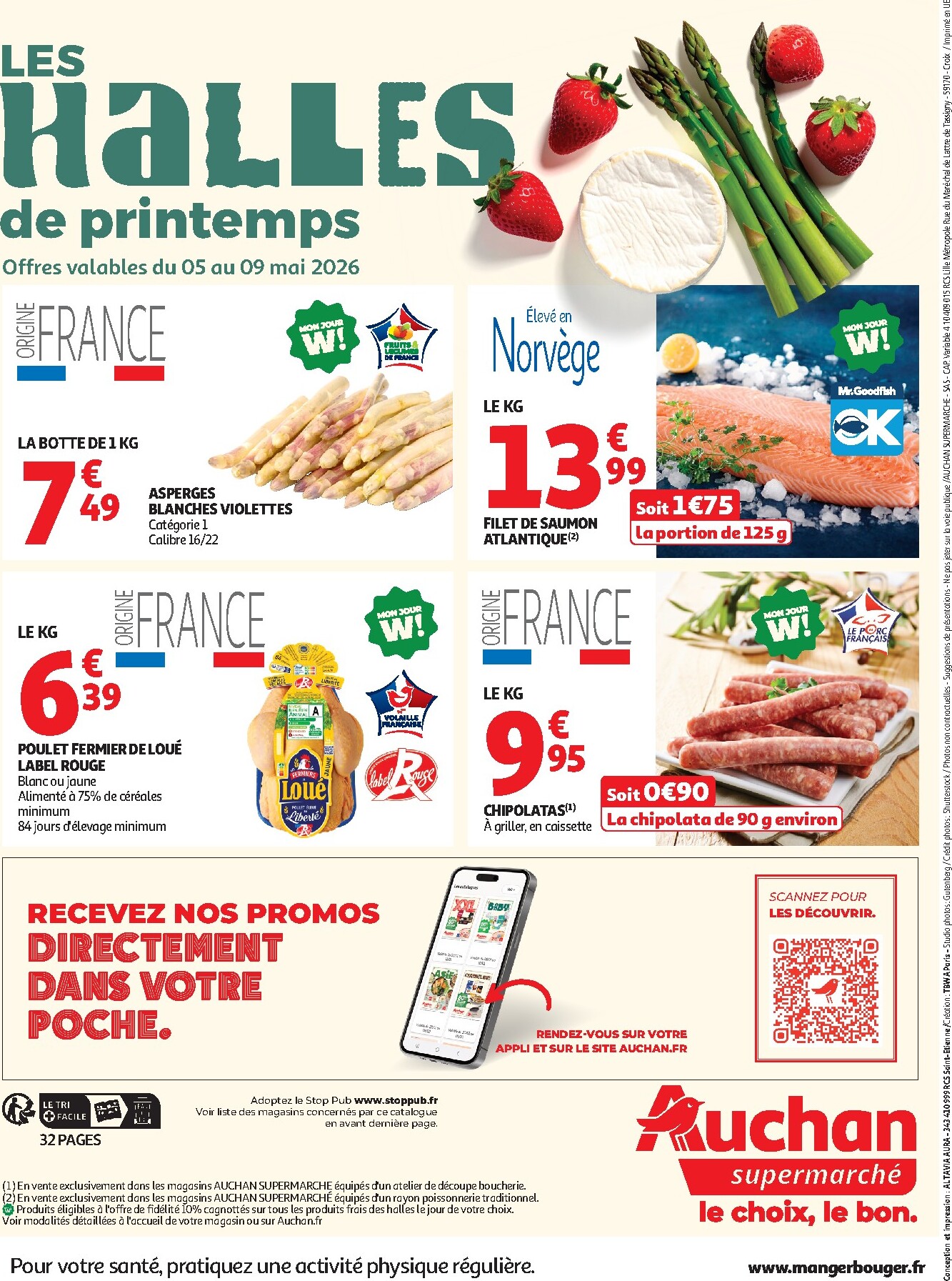 auchan - Flyer Auchan Supermarché - Produits laitiers pour la semaine prochaine du du mardi 05/05/2026 au du samedi 16/05/2026 - page: 32
