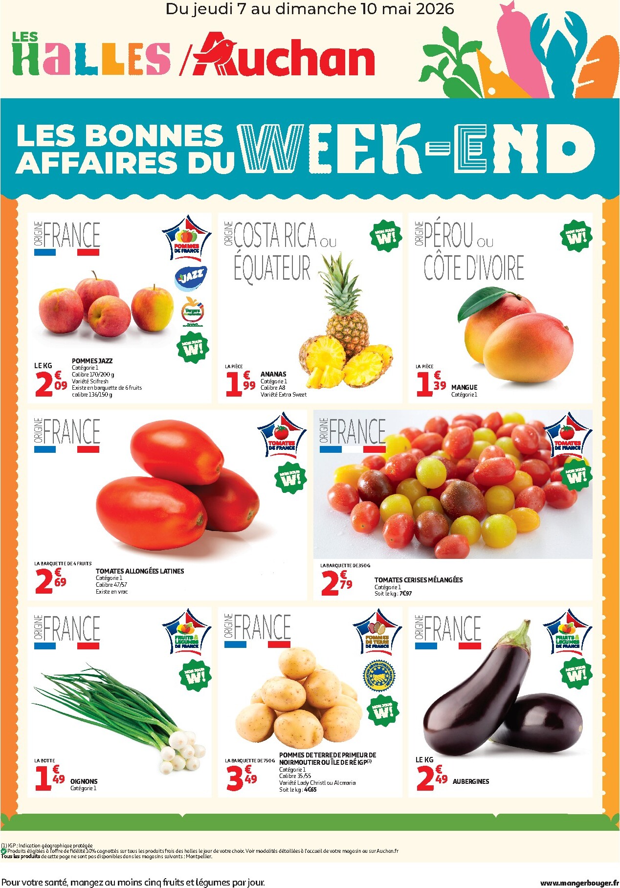 auchan - Current Auchan - Les bons plans du week-end leaflet valid from de jeudi 07/05/2026 to du dimanche 10/05/2026