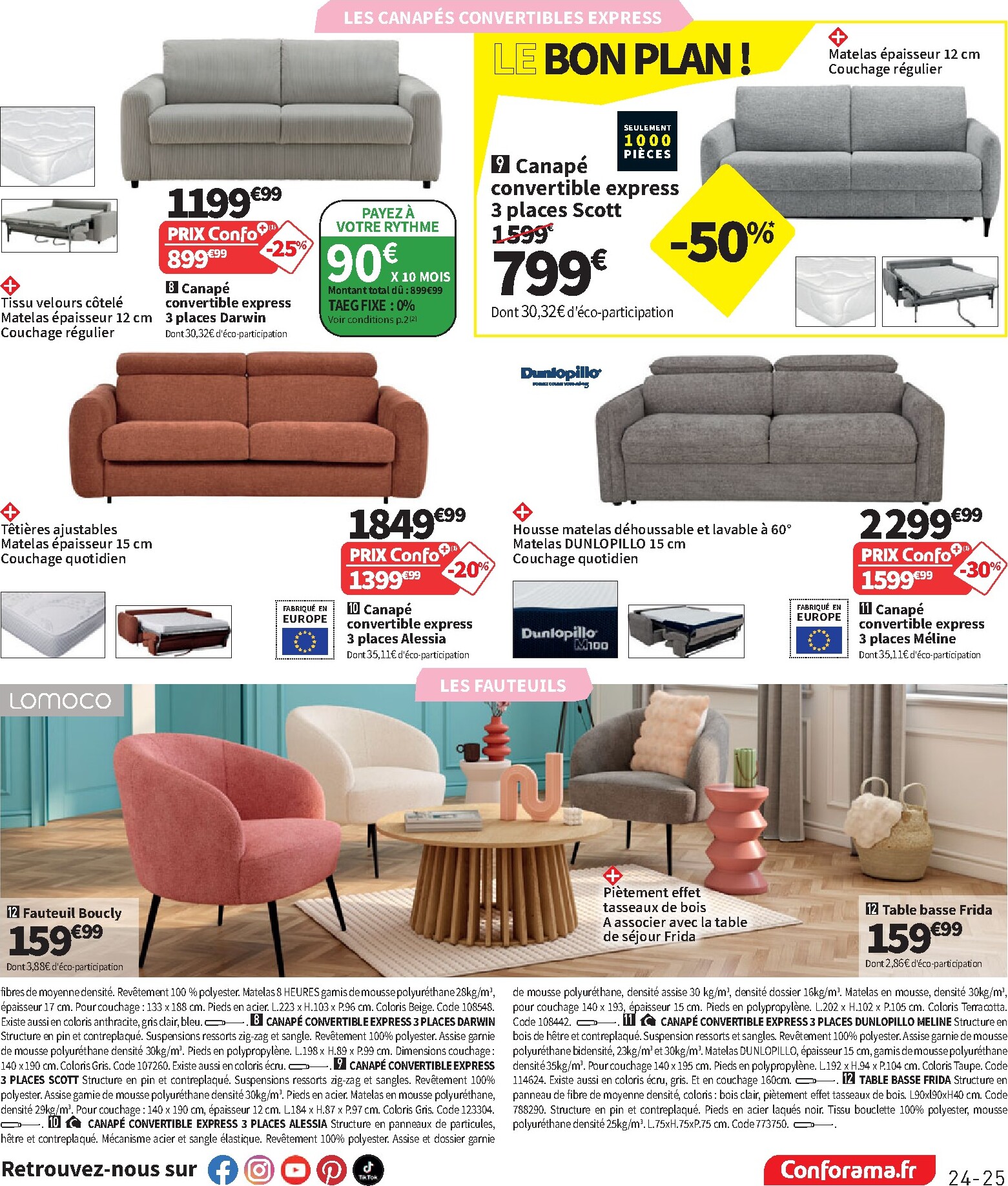 conforama - Current Conforama leaflet valid from du mardi 09/06/2026 to du lundi 06/07/2026 - page: 25