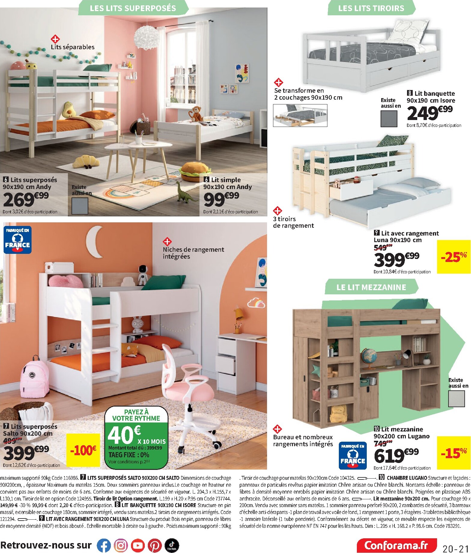 conforama - Current Conforama leaflet valid from du mardi 09/06/2026 to du lundi 06/07/2026 - page: 21