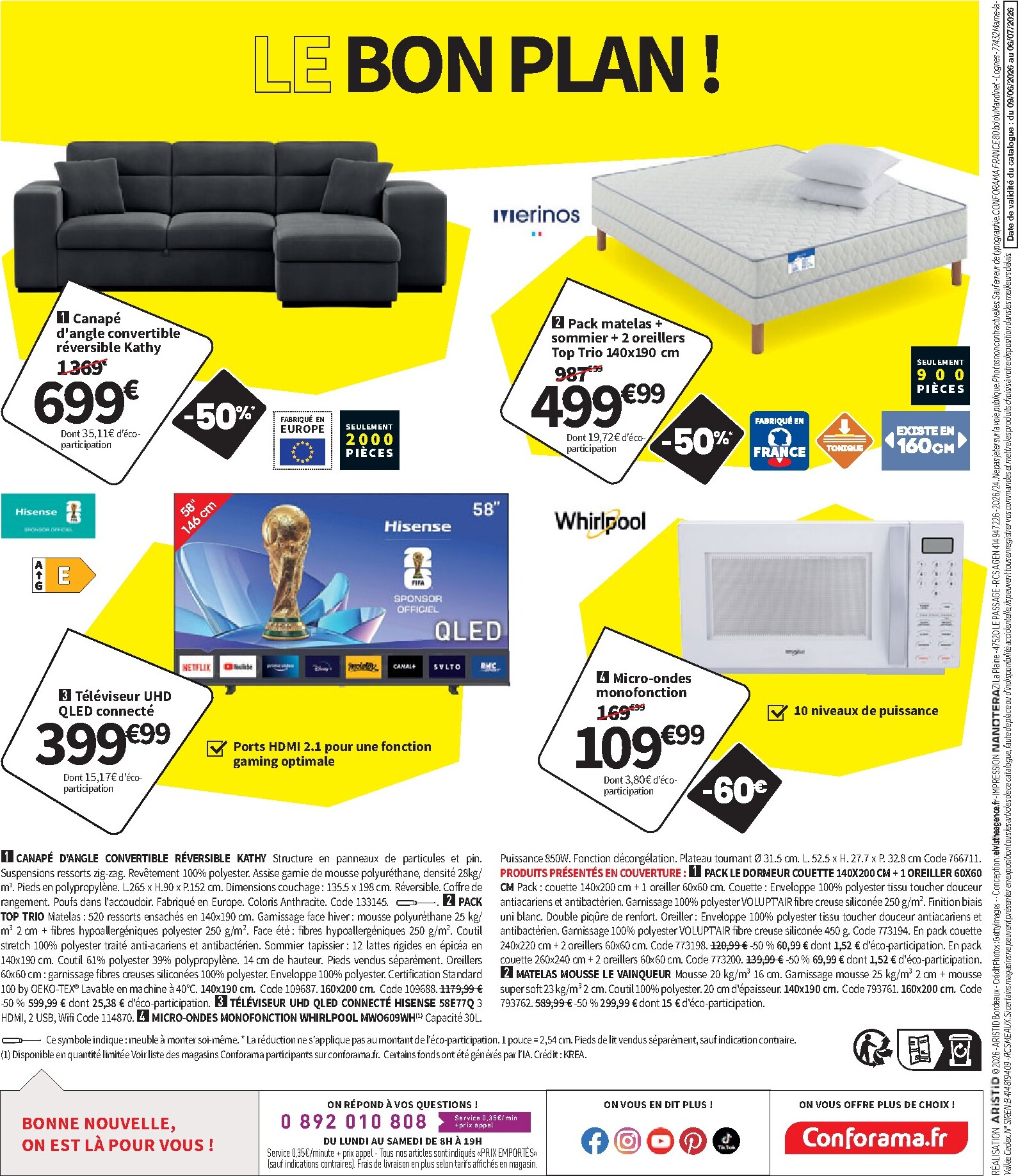 conforama - Current Conforama leaflet valid from du mardi 09/06/2026 to du lundi 06/07/2026 - page: 52