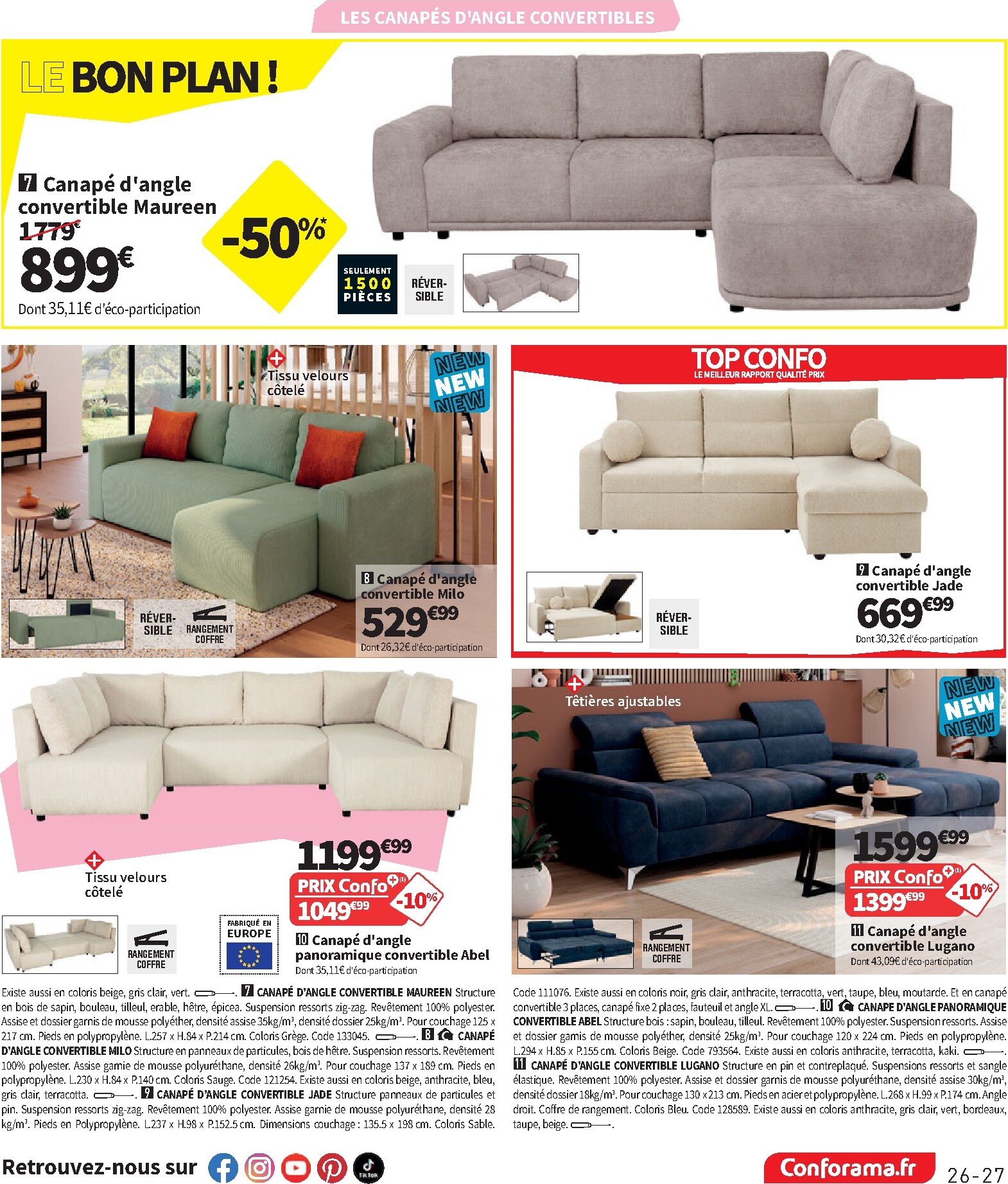 conforama - Current Conforama leaflet valid from du mardi 09/06/2026 to du lundi 06/07/2026 - page: 27