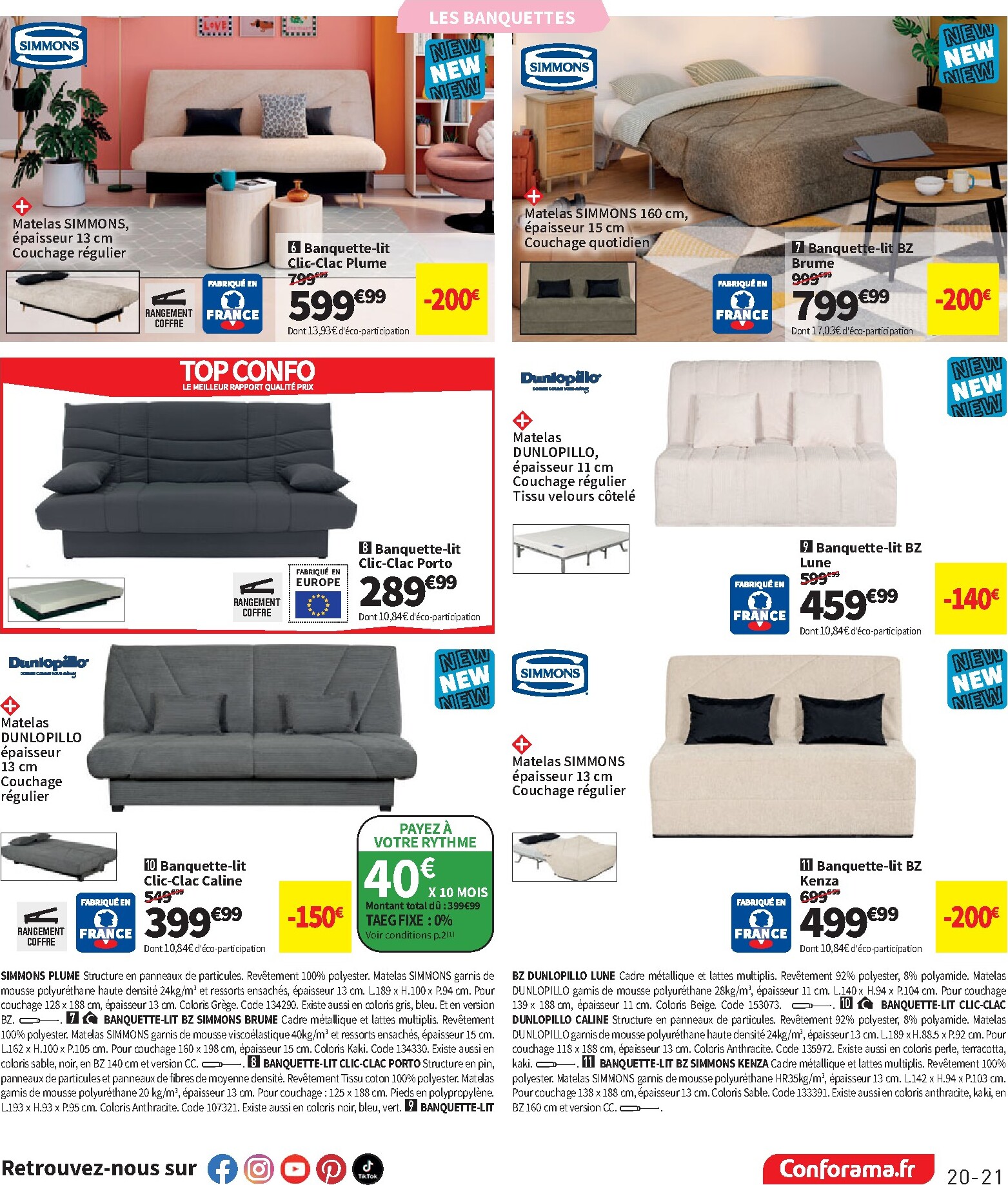conforama - Current Conforama leaflet valid from du mardi 07/07/2026 to du lundi 03/08/2026 - page: 21