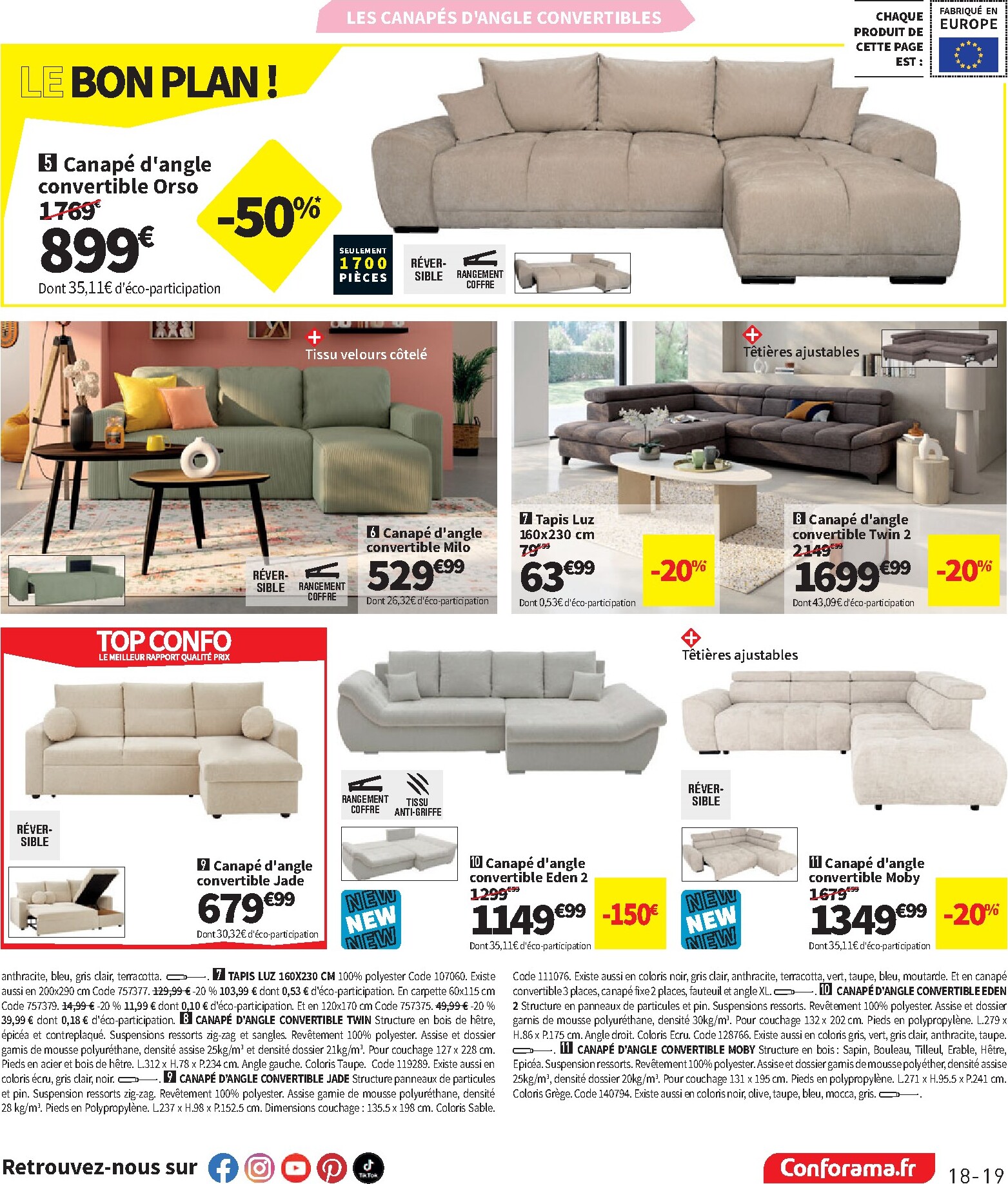 conforama - Current Conforama leaflet valid from du mardi 07/07/2026 to du lundi 03/08/2026 - page: 19