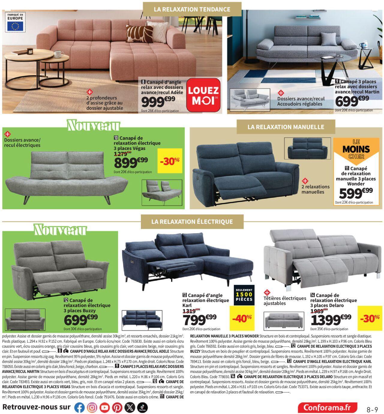 conforama - Conforama catalogue à partir du 01/10/2024 - 28/10/2024 - page: 9 conforama - Conforama catalogue à partir du 01/10/2024 - 28/10/2024 - page: 9