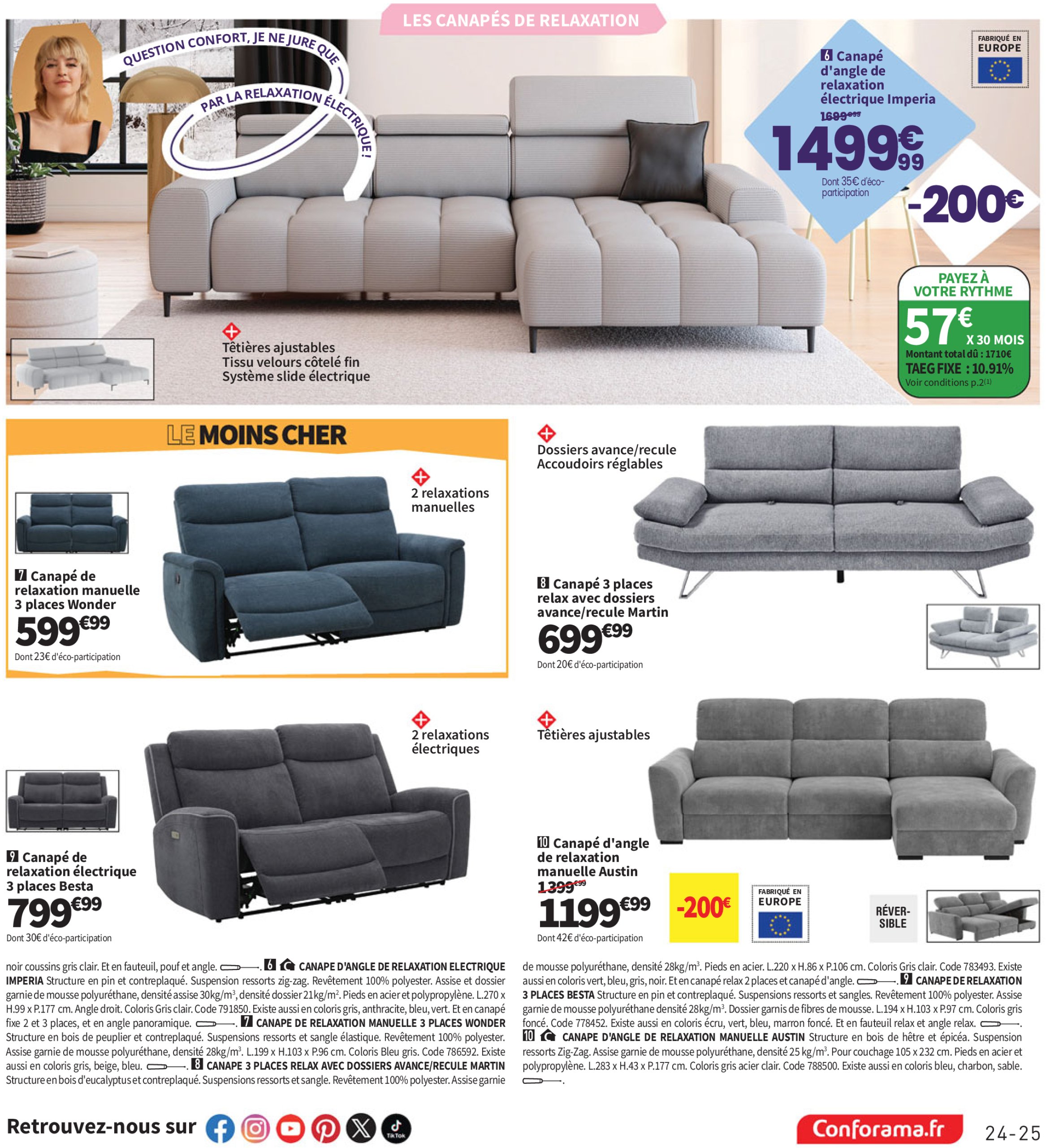conforama - Catalogue Conforama valable du 10/06 au 07/07 - page: 25