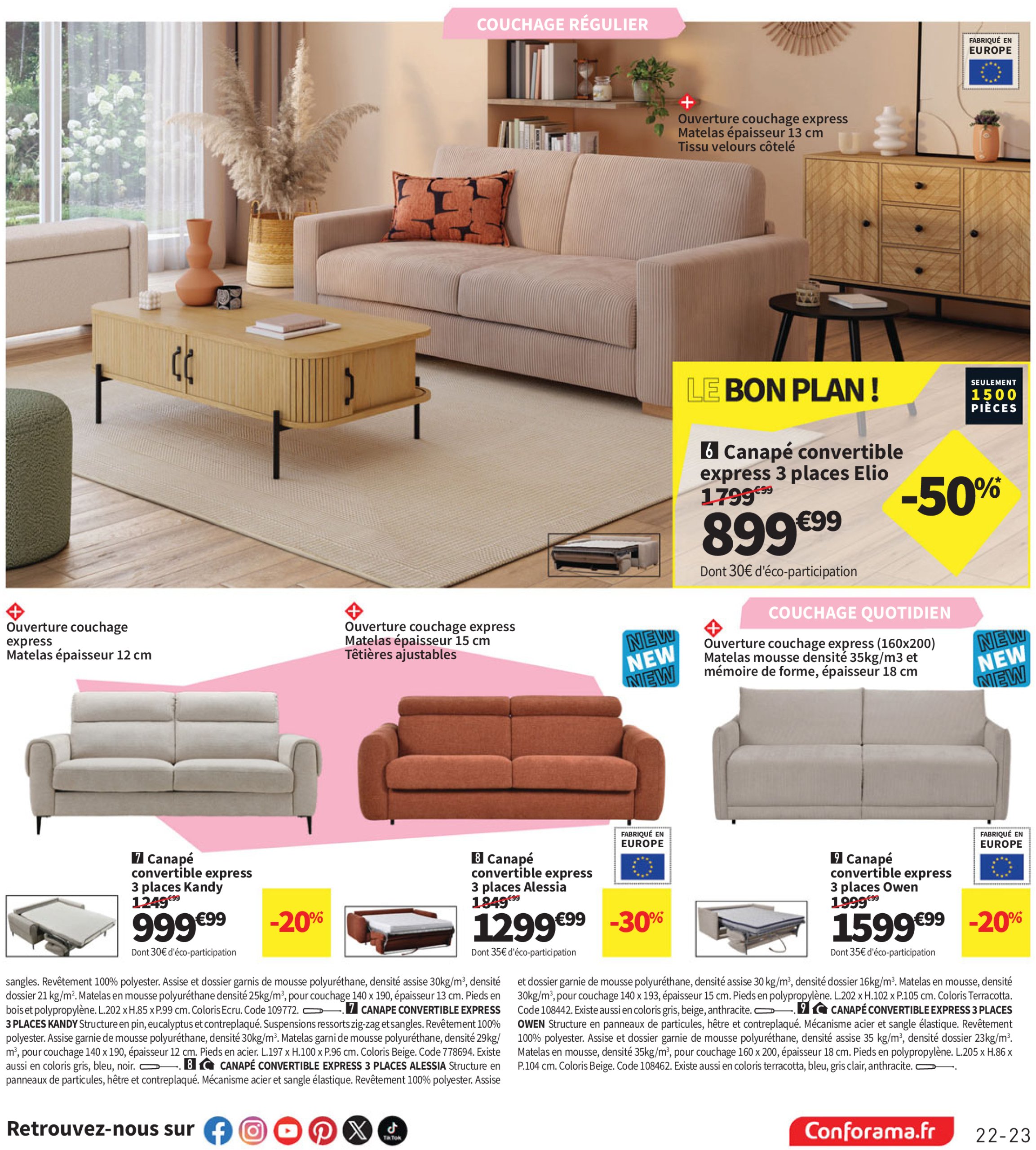 conforama - Catalogue Conforama valable du 10/06 au 07/07 - page: 23
