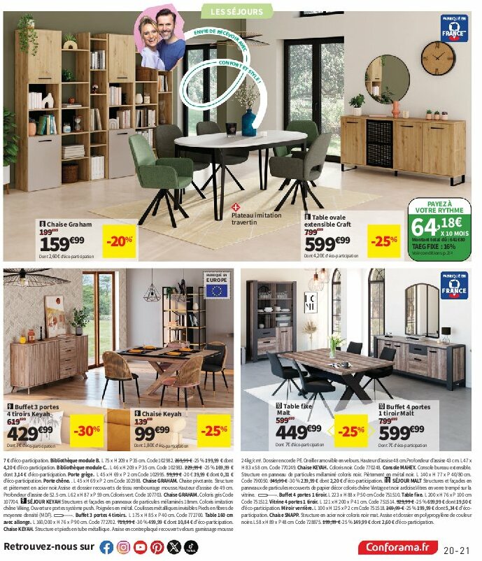 conforama - Catalogue Conforama valable du 29/07 au 25/08 - page: 21