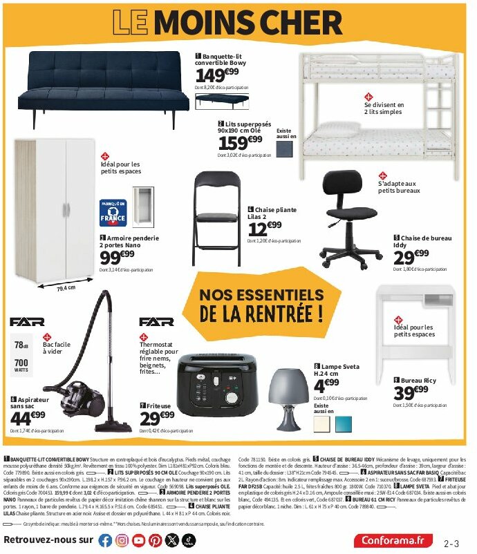 conforama - Catalogue Conforama valable du 29/07 au 25/08 - page: 3