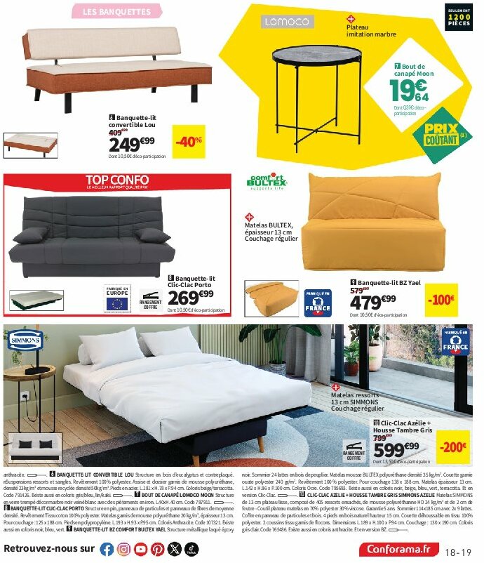 conforama - Catalogue Conforama valable du 29/07 au 25/08 - page: 19