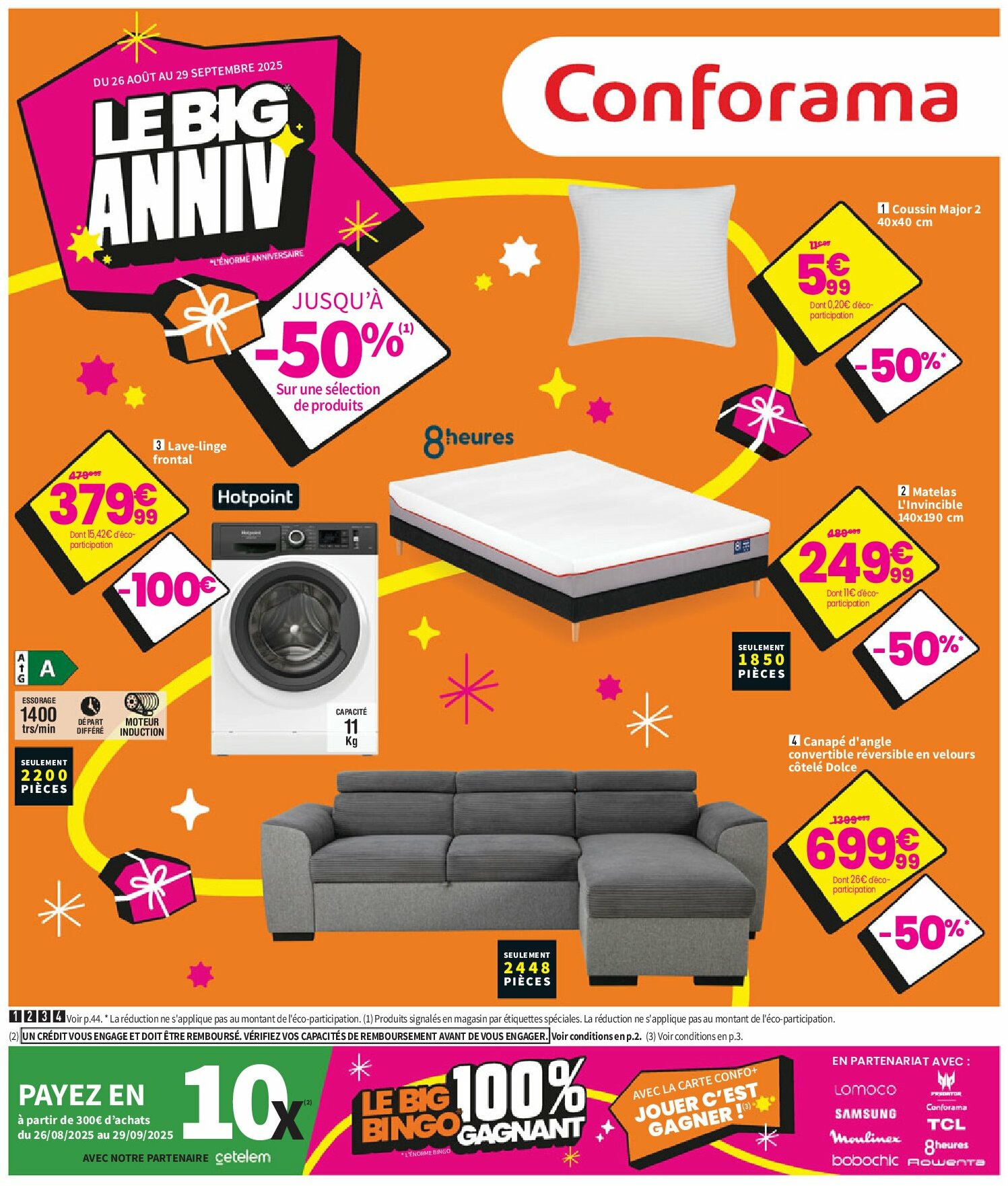conforama - Catalogue Conforama valable du 26/08 au 29/09