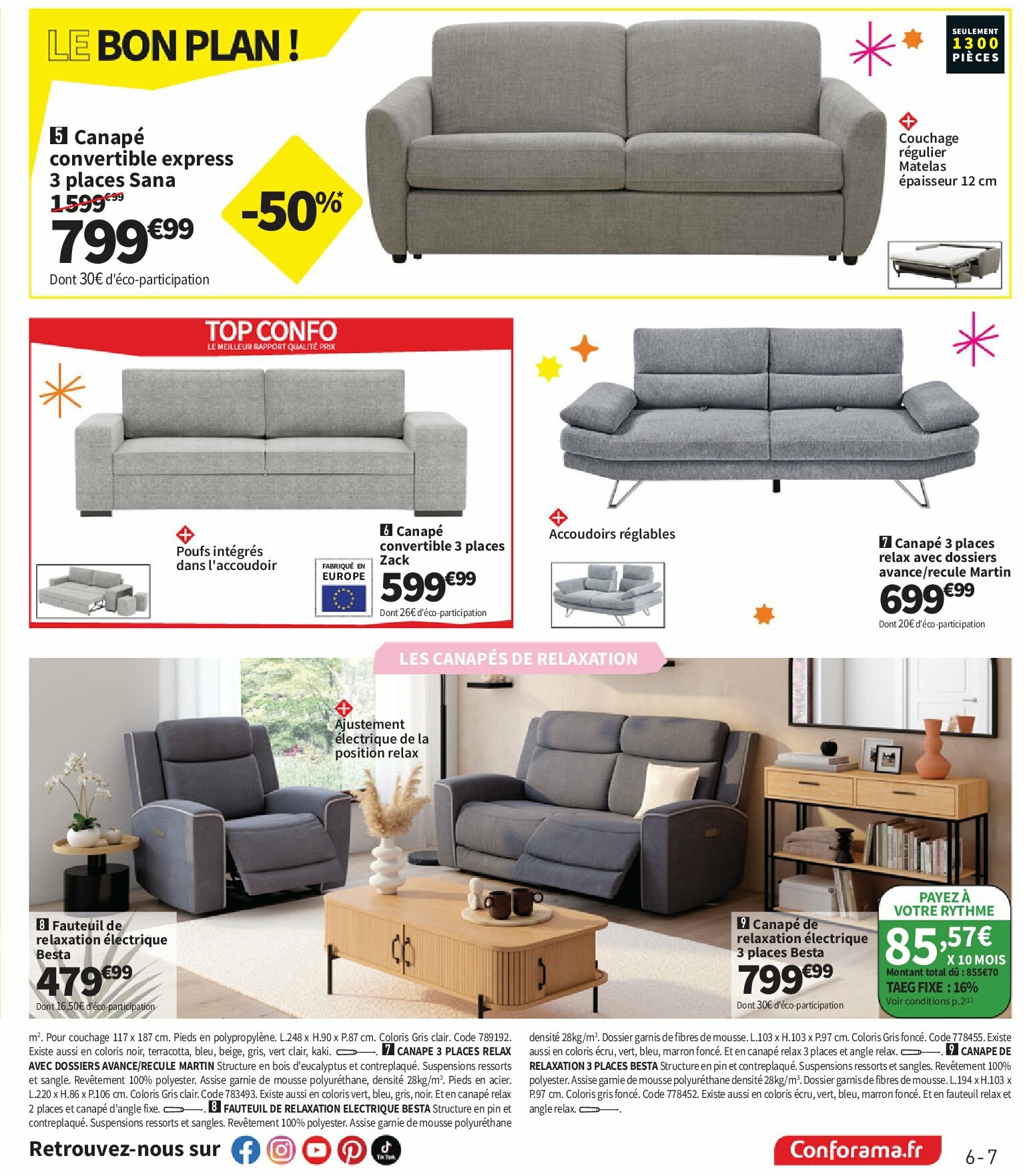 conforama - Catalogue Conforama valable du 26/08 au 29/09 - page: 7