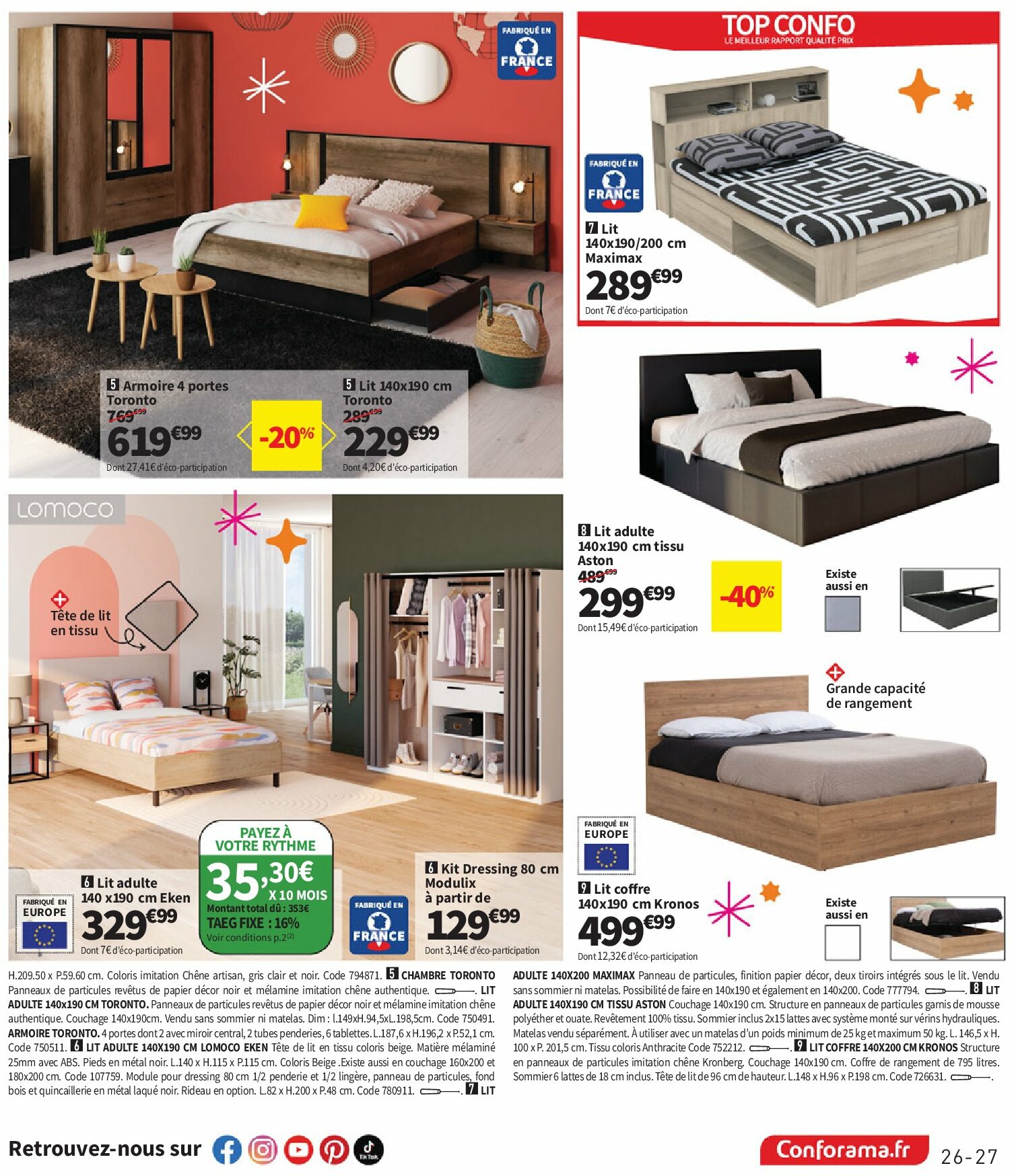 conforama - Catalogue Conforama valable du 26/08 au 29/09 - page: 27