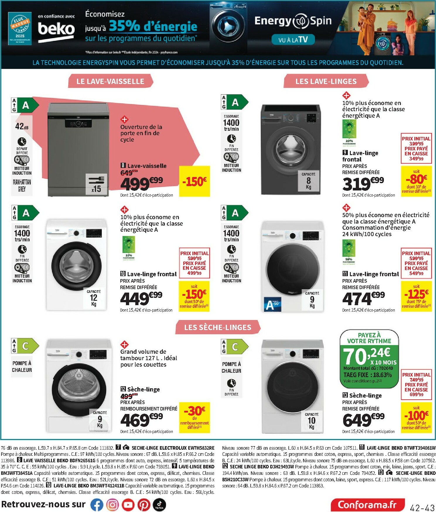 conforama - Catalogue Conforama valable du 30/09 au 27/10 - page: 43