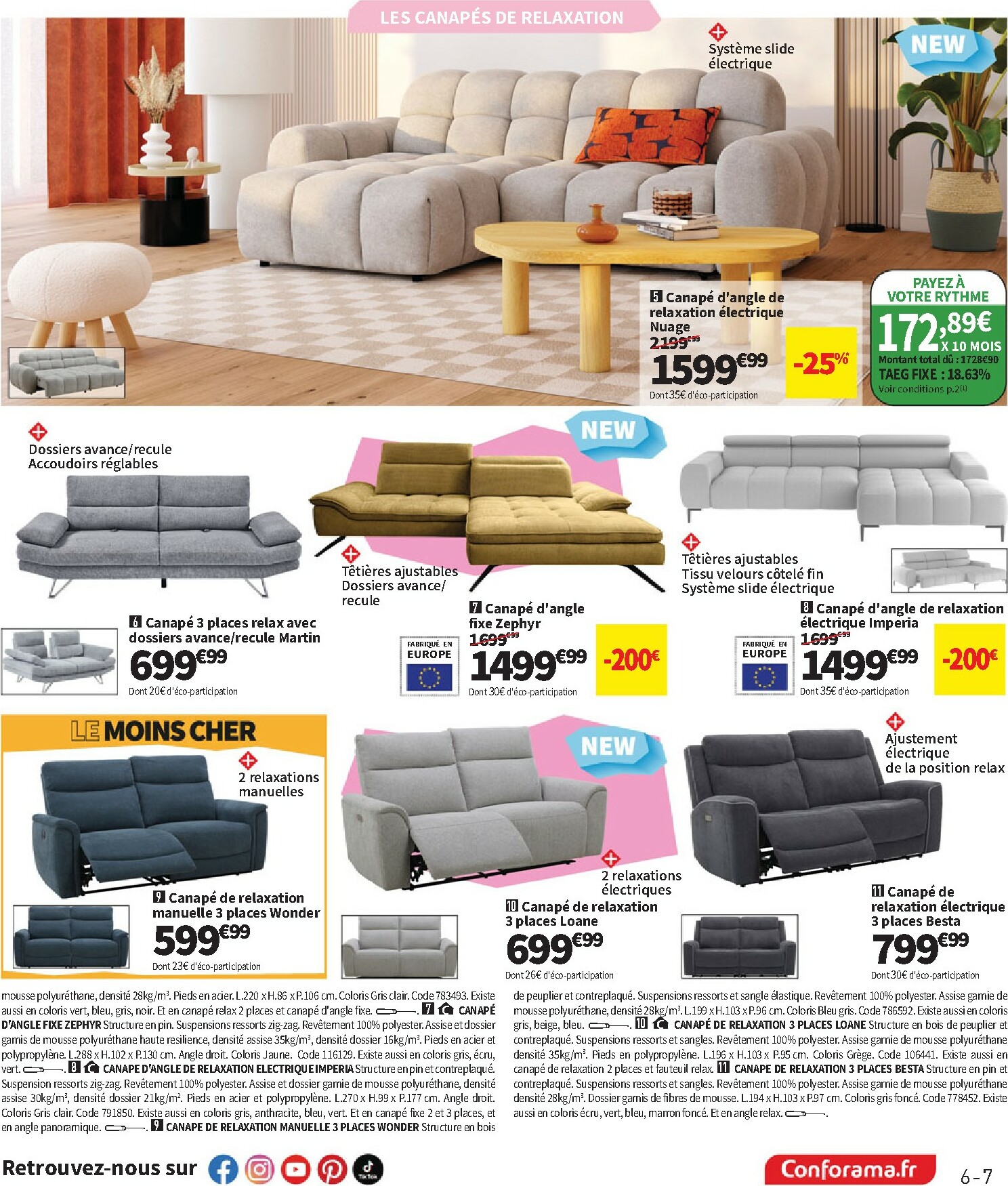 conforama - Catalogue Conforama valable du 30/09 au 27/10 - page: 7