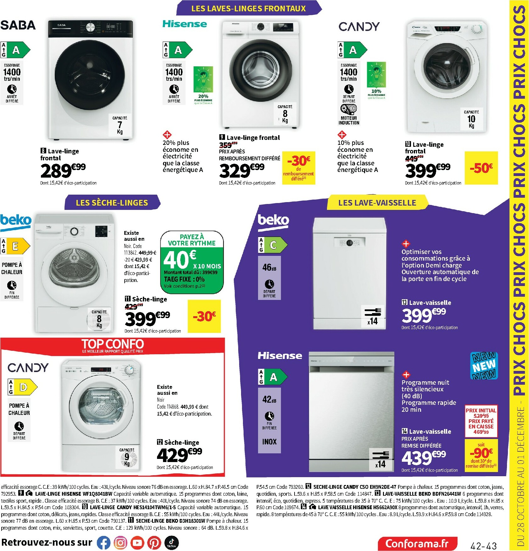 conforama - Catalogue Conforama valable du 28/10 au 25/12 - page: 43