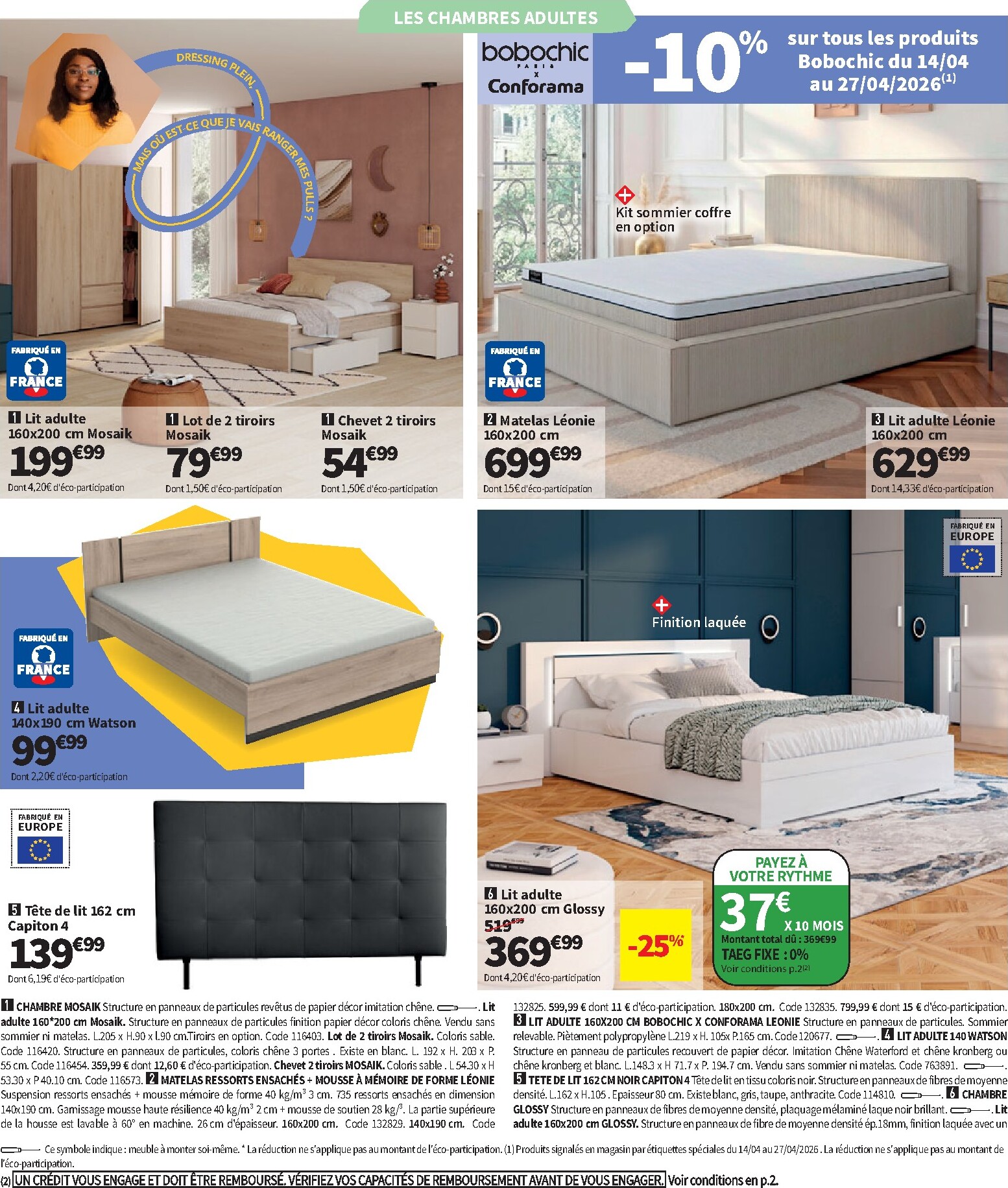 conforama - Current Conforama leaflet valid from du mardi 14/04/2026 to du lundi 18/05/2026 - page: 14