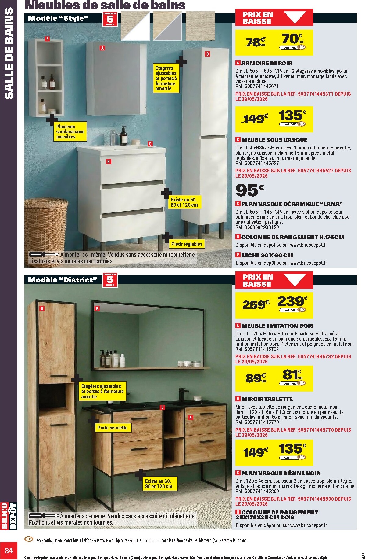 brico-depot - Current Brico Dépôt - L'Officiel du Bricolage leaflet valid from du mercredi 17/06/2026 to du dimanche 19/07/2026 - page: 84