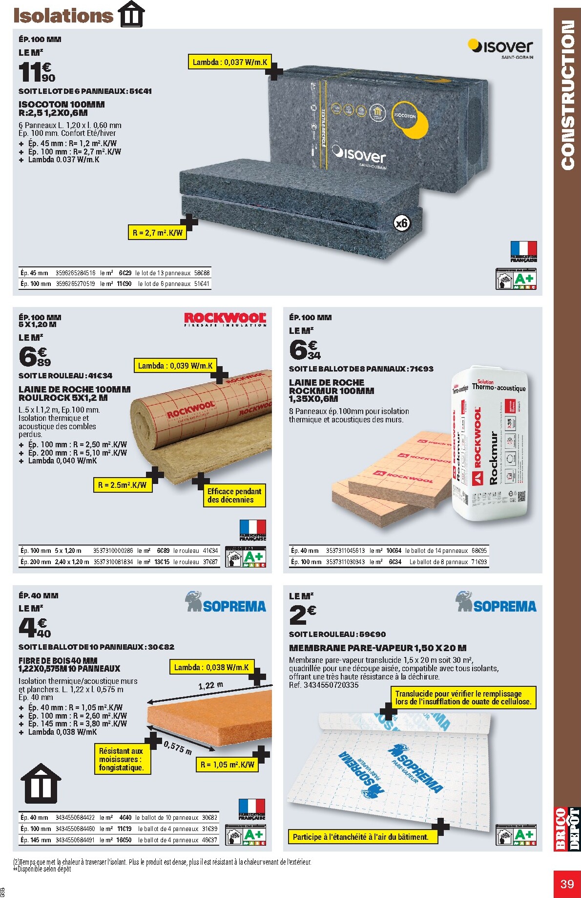 brico-depot - Current Brico Dépôt - L'Officiel du Bricolage leaflet valid from du mercredi 17/06/2026 to du dimanche 19/07/2026 - page: 39