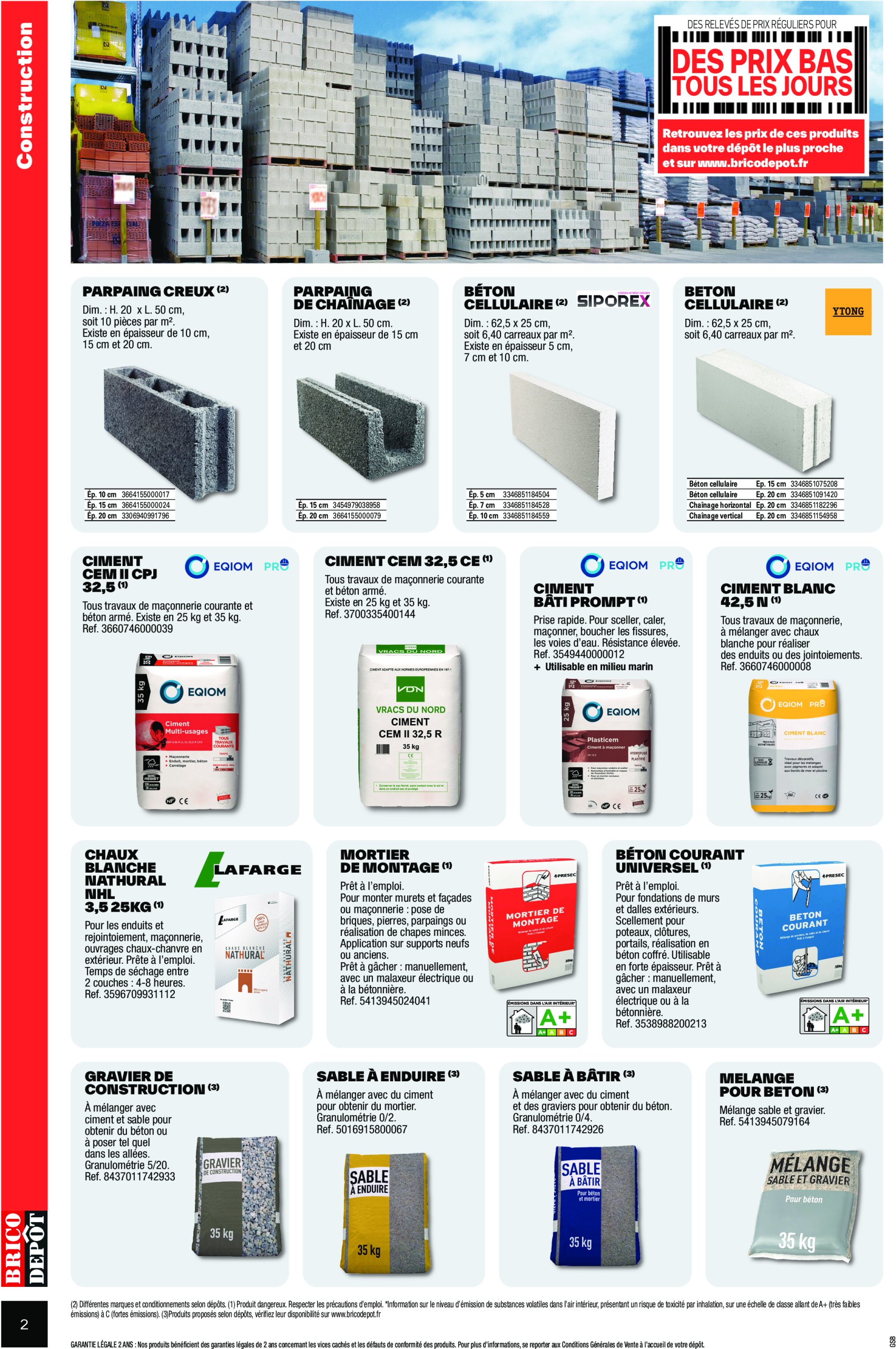 brico-depot - Catalogue Brico Dépôt - Spécial Construction valable dès 23/05 - 05/06 - page: 2