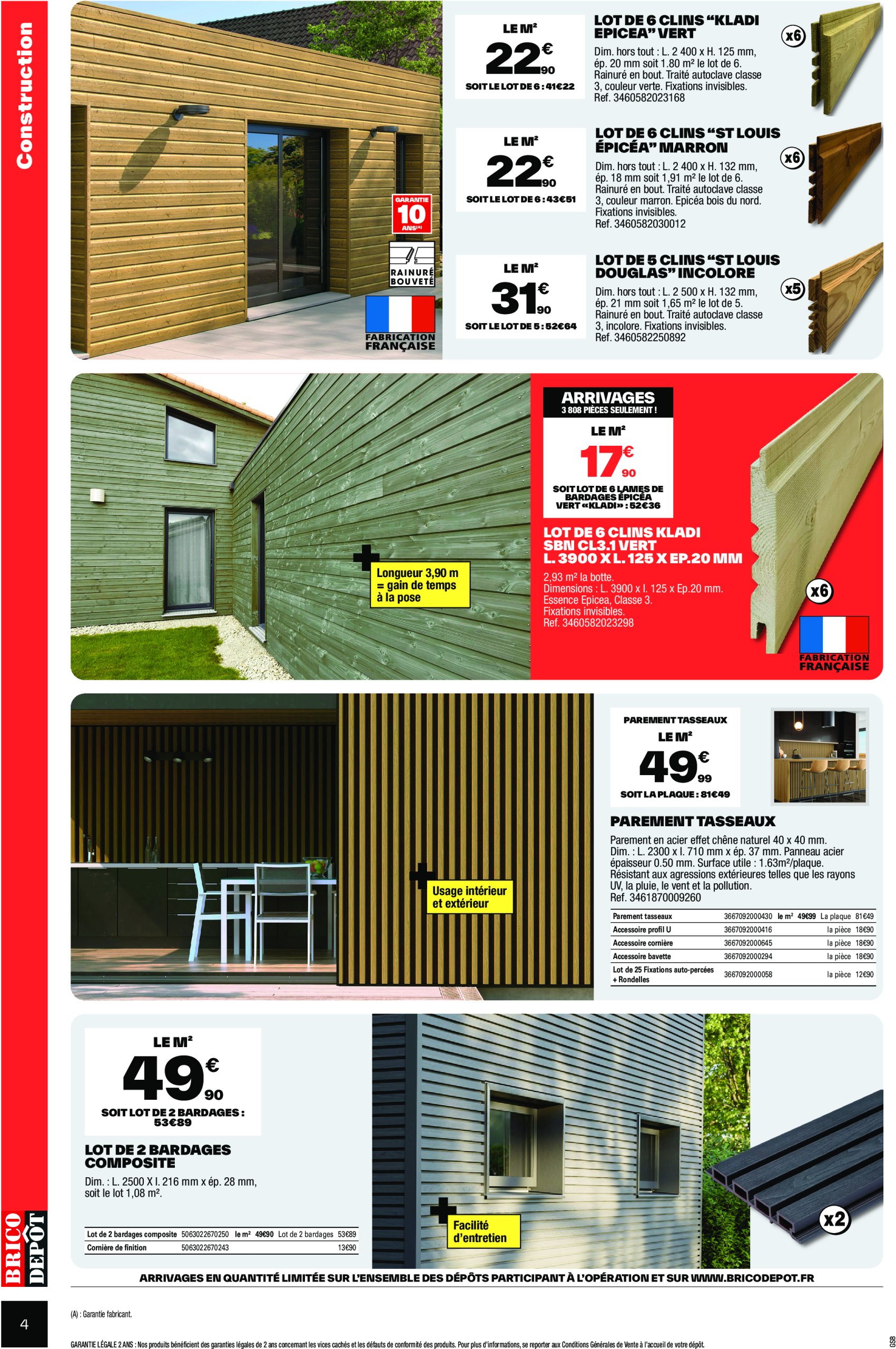 brico-depot - Catalogue Brico Dépôt - Spécial Construction valable dès 23/05 - 05/06 - page: 4