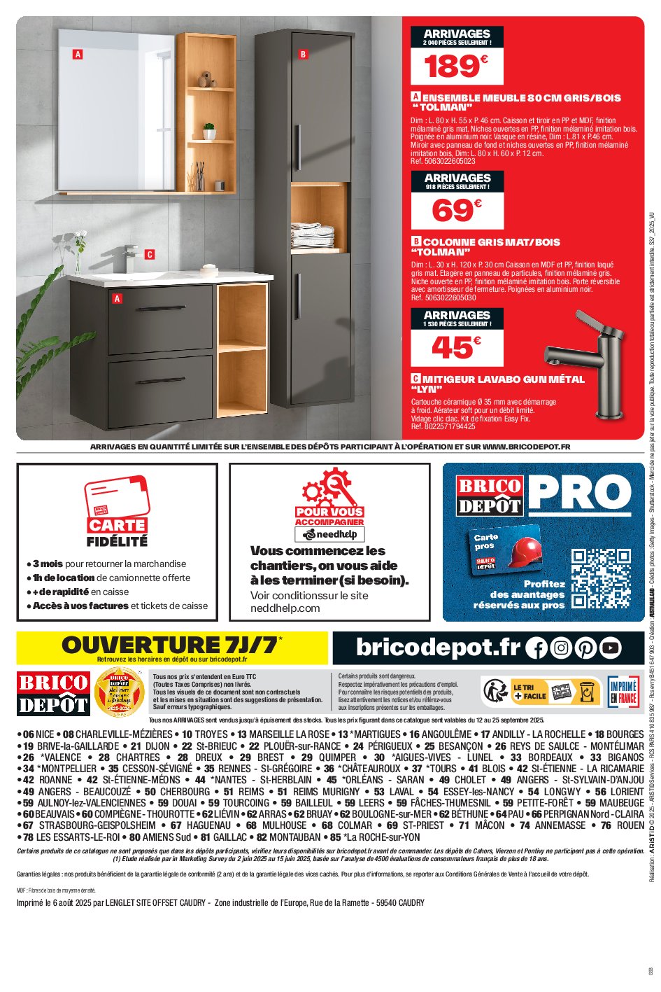 brico-depot - Catalogue Brico Dépôt valable du 12/09 au 25/09 - page: 20