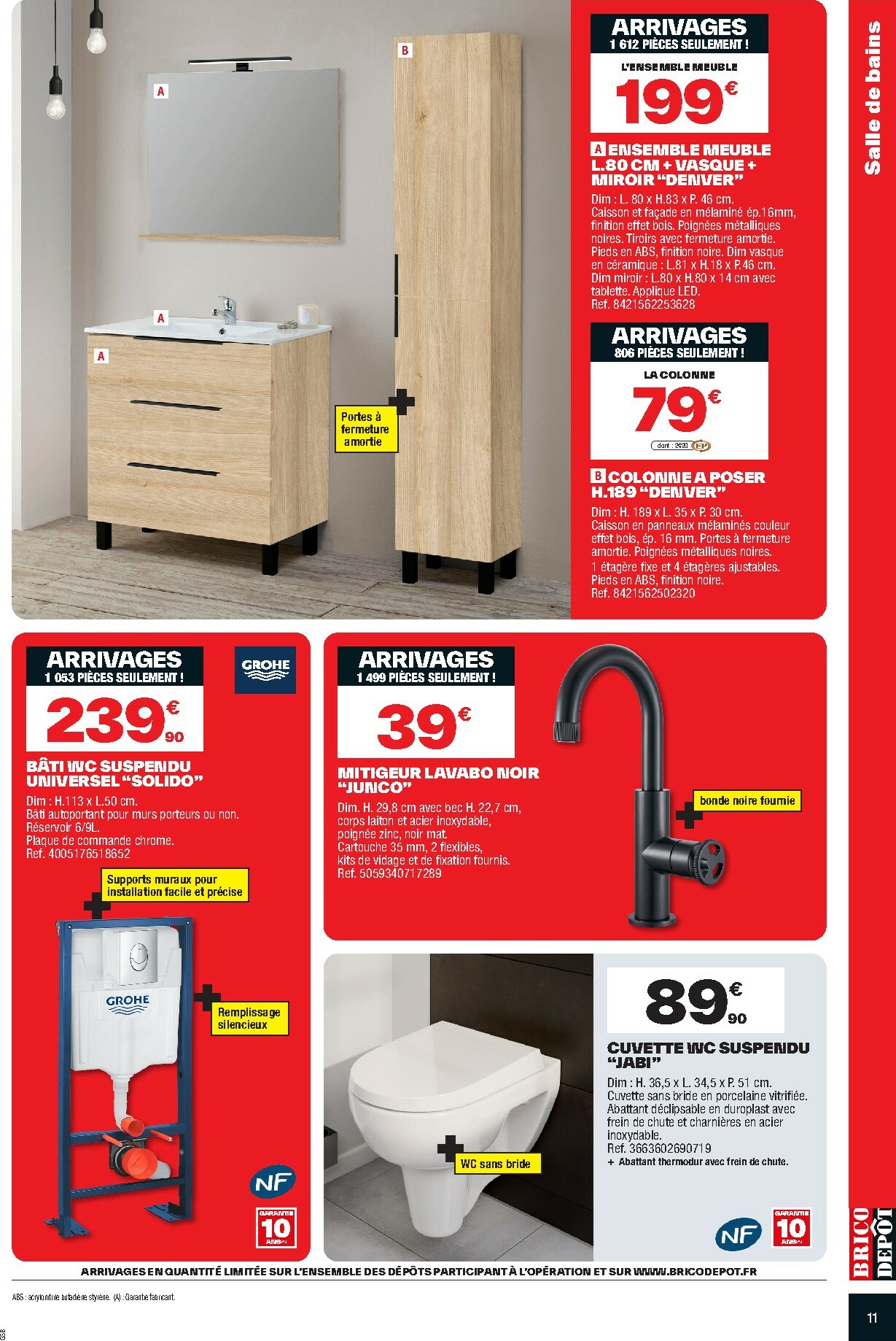 brico-depot - Catalogue Brico Dépôt - Cuisine valable du 03/10 au 16/10 - page: 11