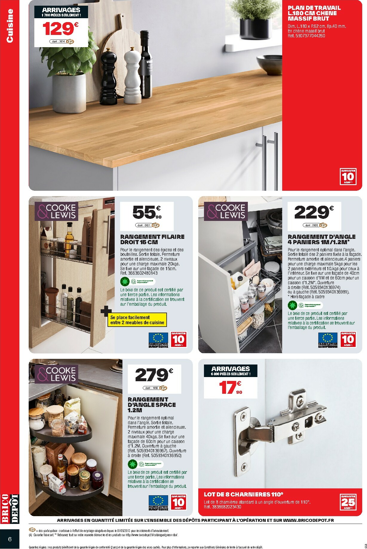 brico-depot - Catalogue Brico Dépôt - Cuisine valable du 03/10 au 16/10 - page: 6