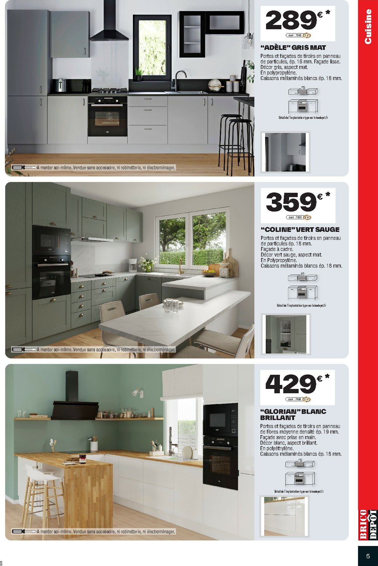 brico-depot - Catalogue Brico Dépôt - Cuisine valable du 03/10 au 16/10 - page: 5